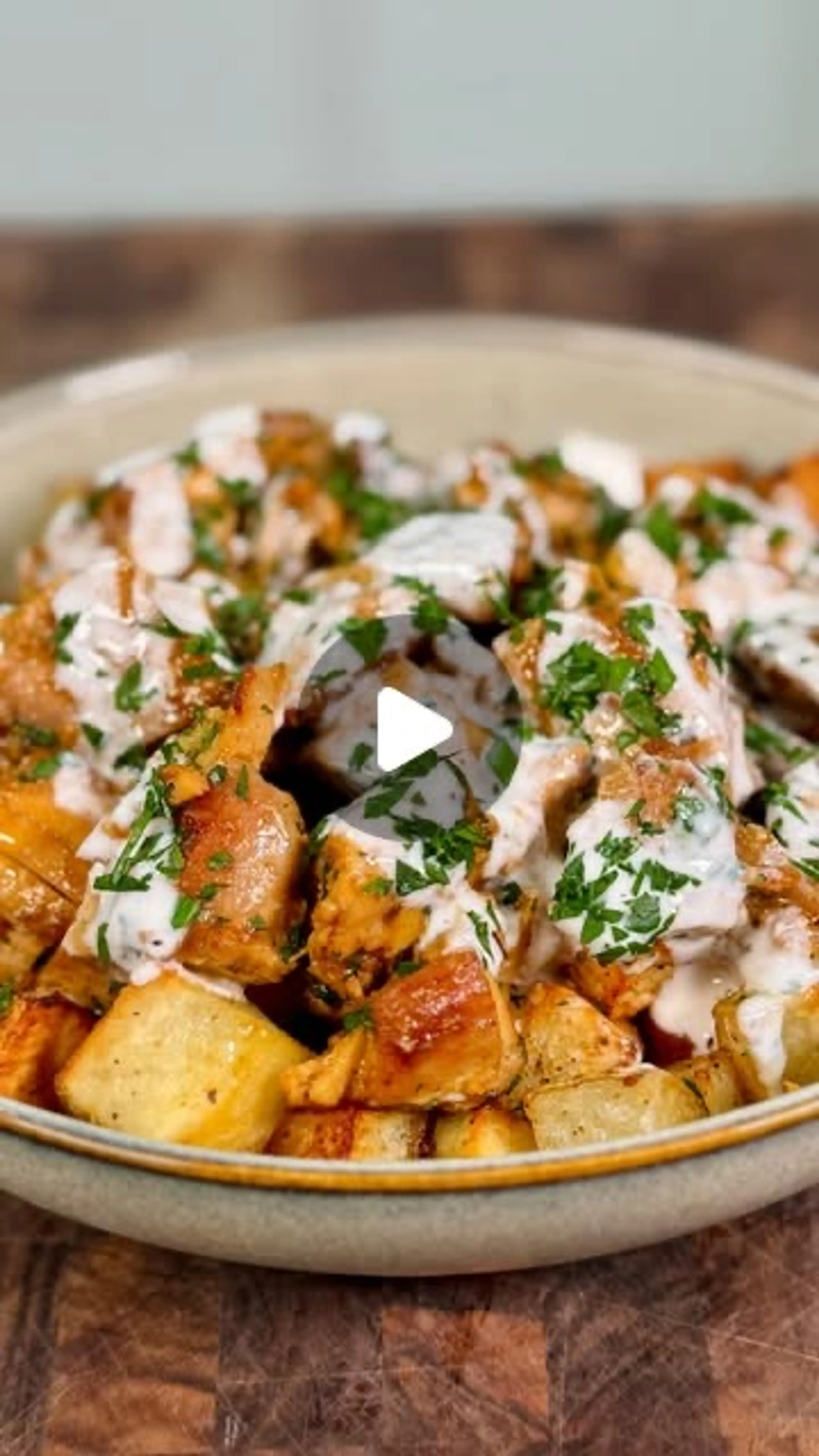 Garlic Parmesan Chicken & Crispy Potato Bowl