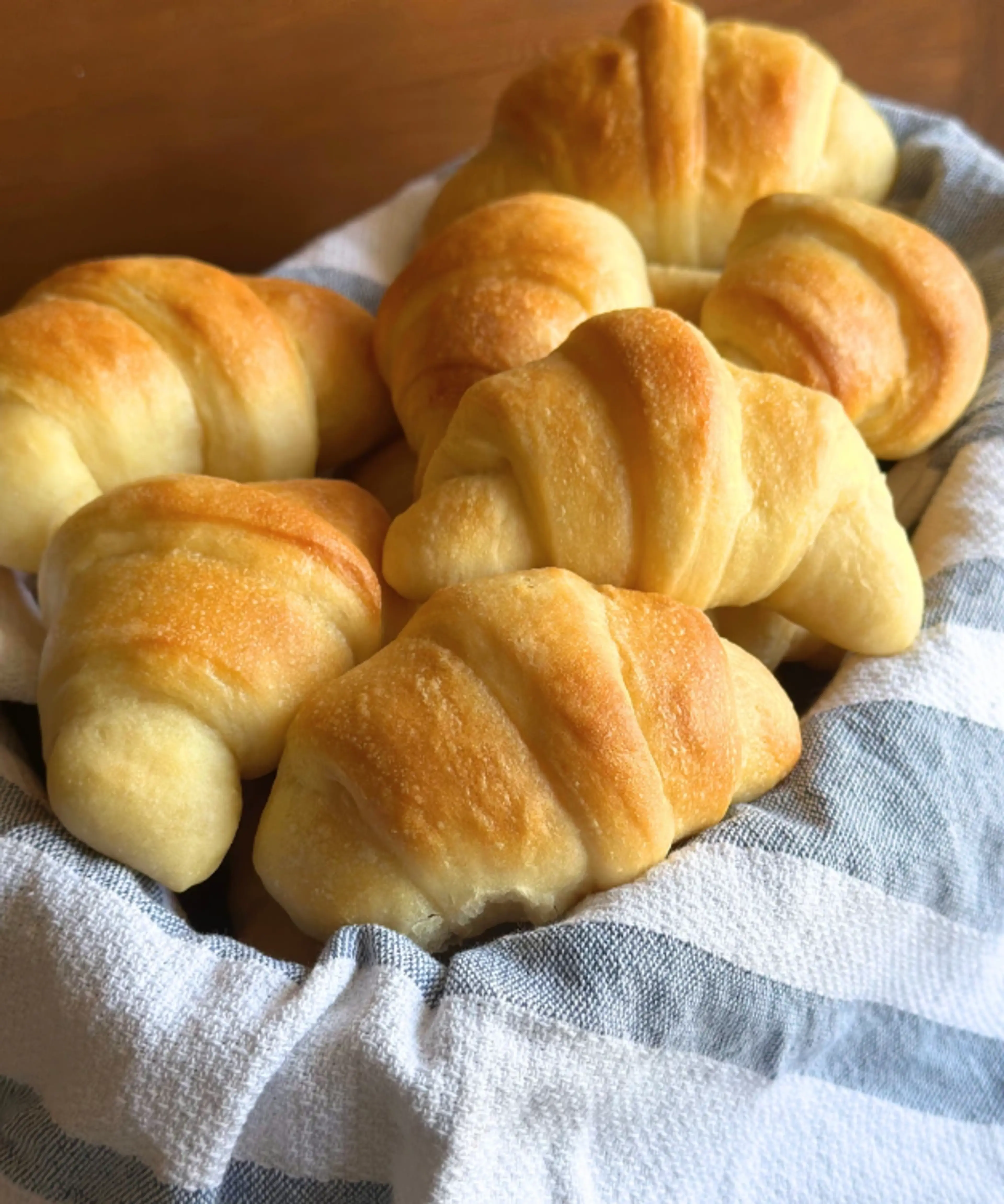 Homemade Potato Flake Sourdough Crescent Rolls
