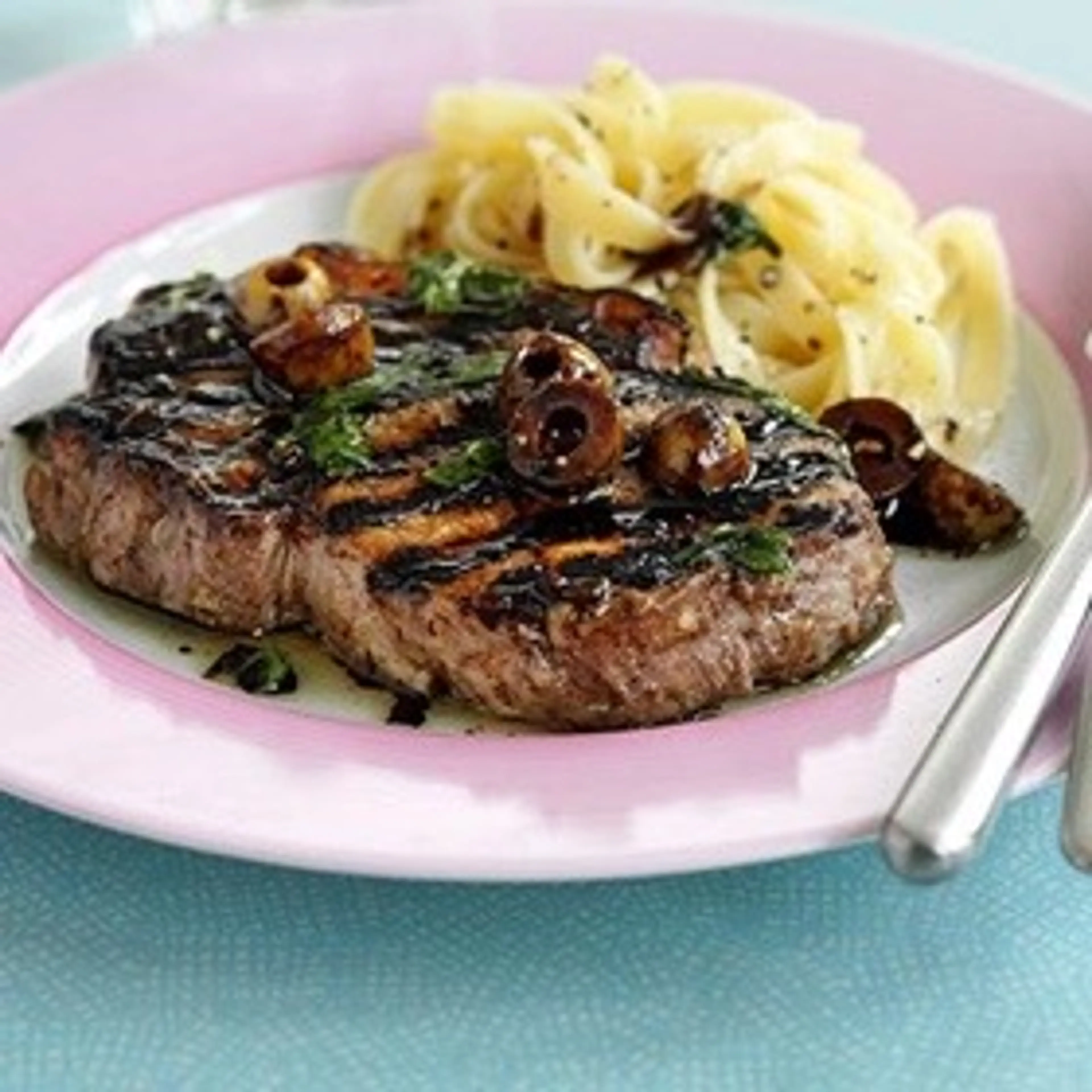 Balsamic pork with olives
