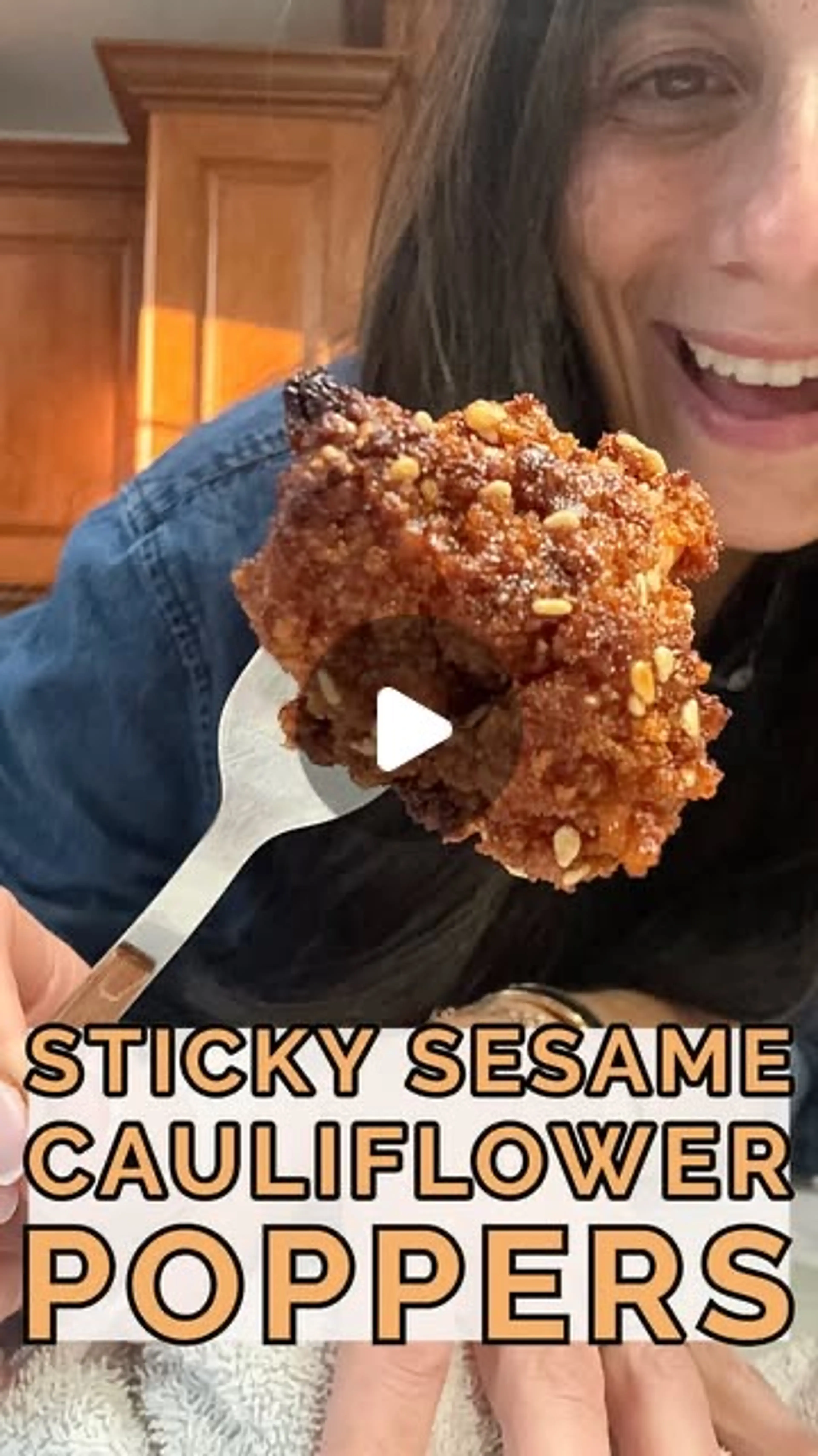 Sticky Sesame Cauliflower Poppers
