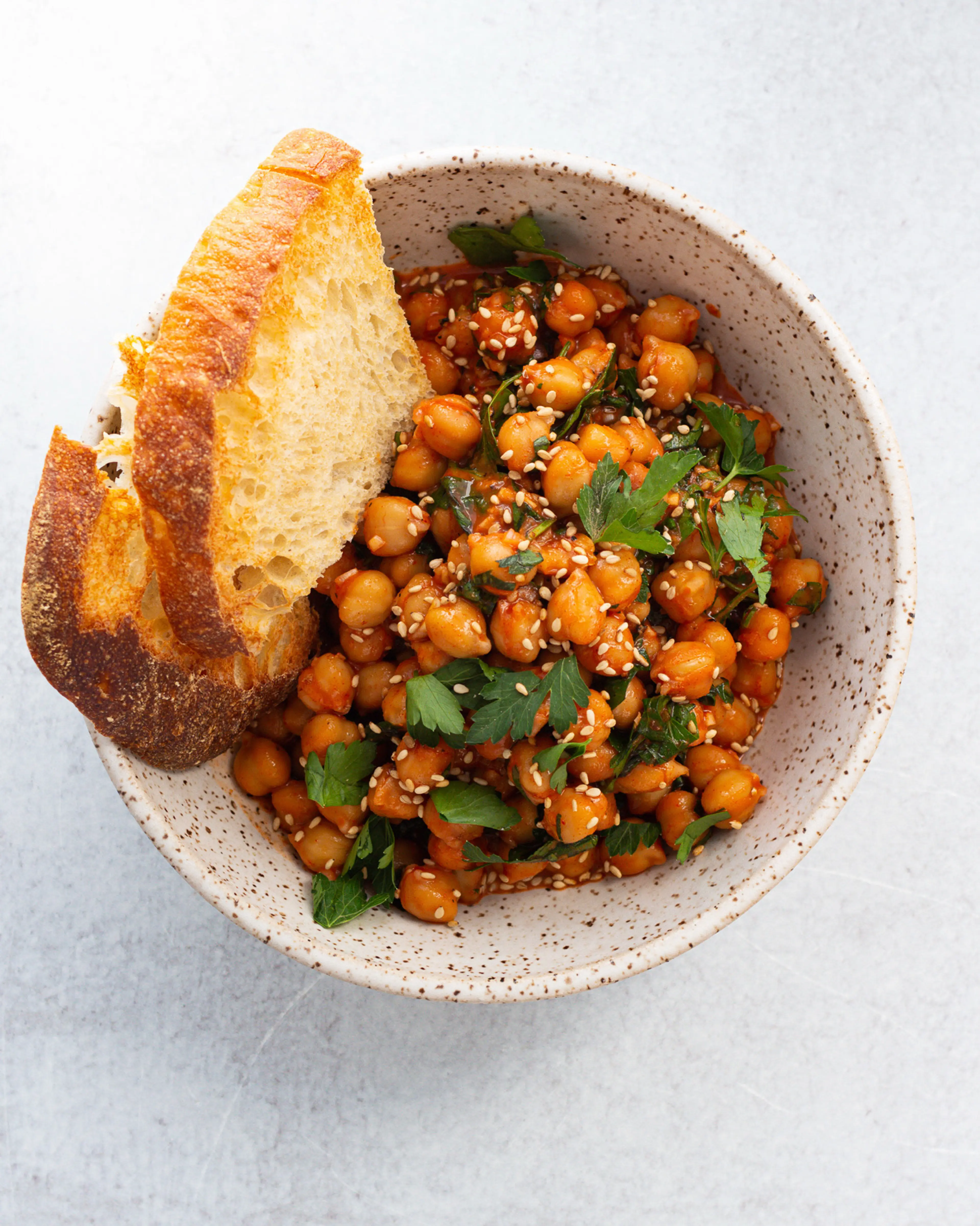 Gochujang Basil Chickpeas