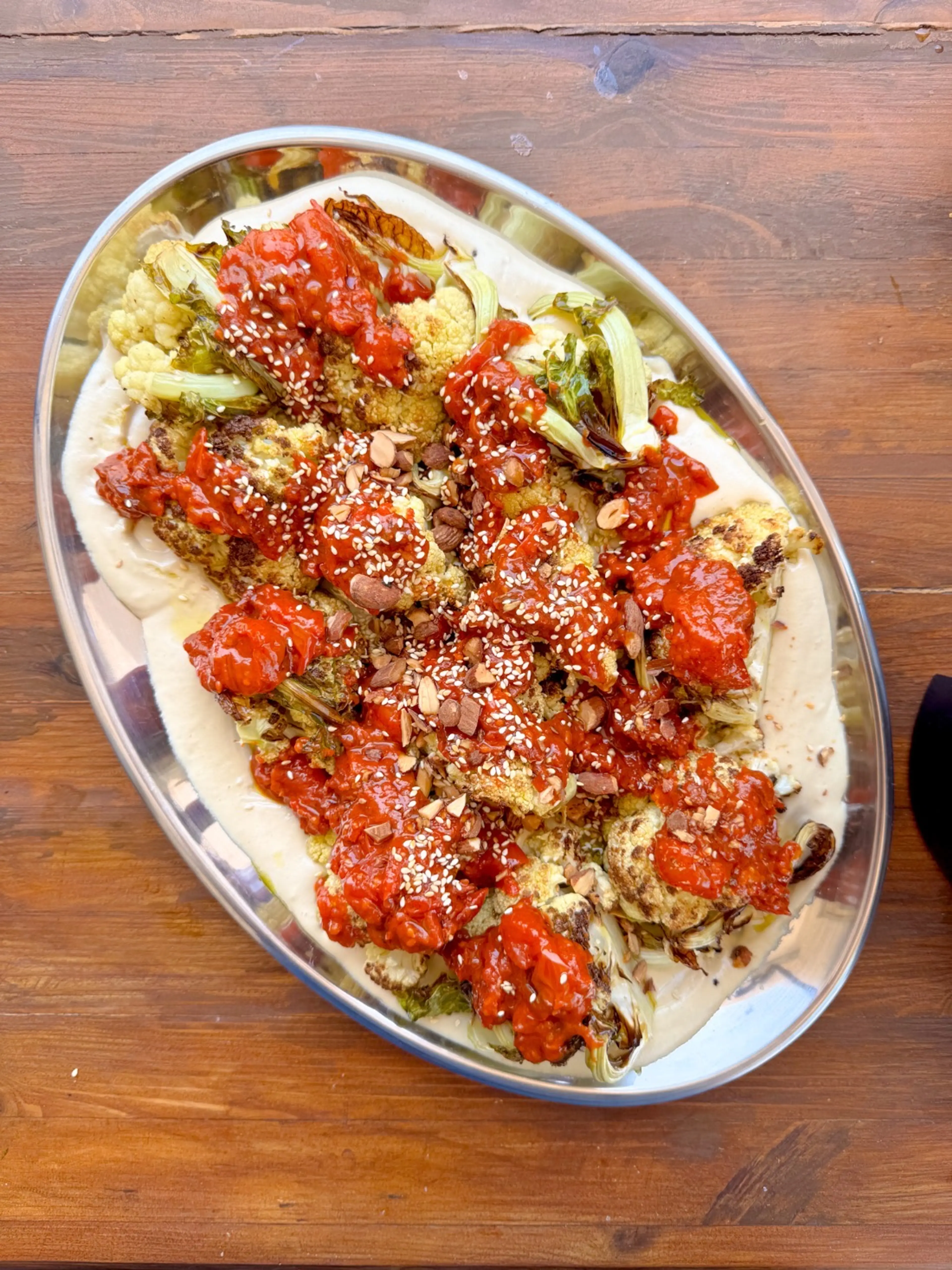 Cauliflower Wedges With Sun Dried Tomato Sauce