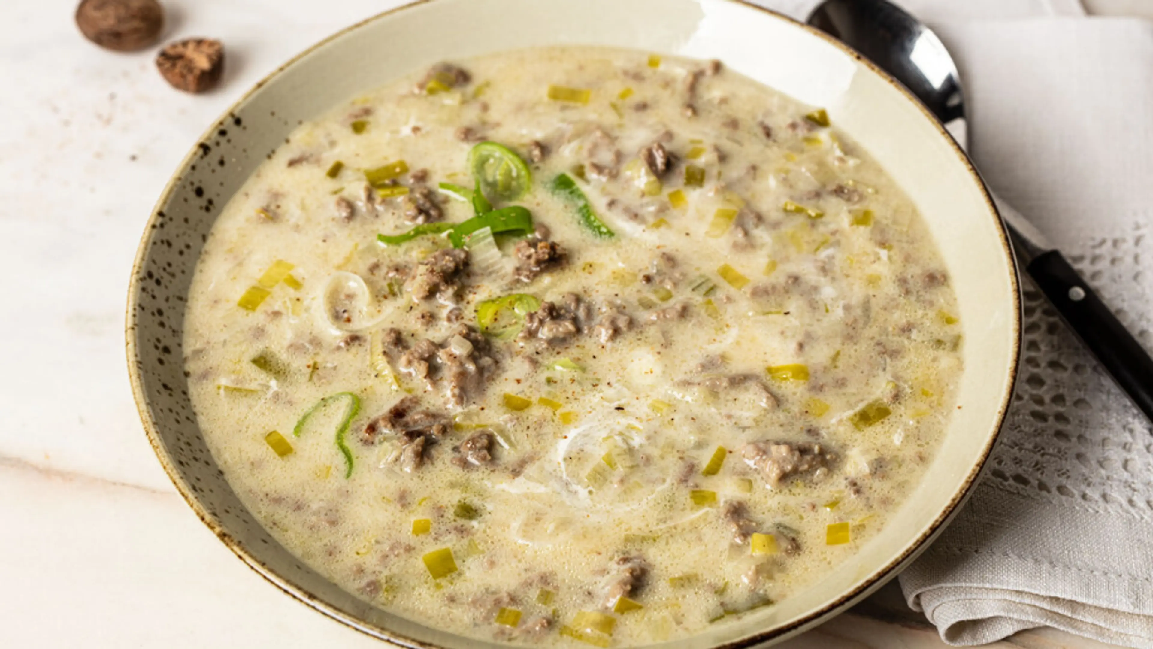 Käse-Lauch-Suppe
