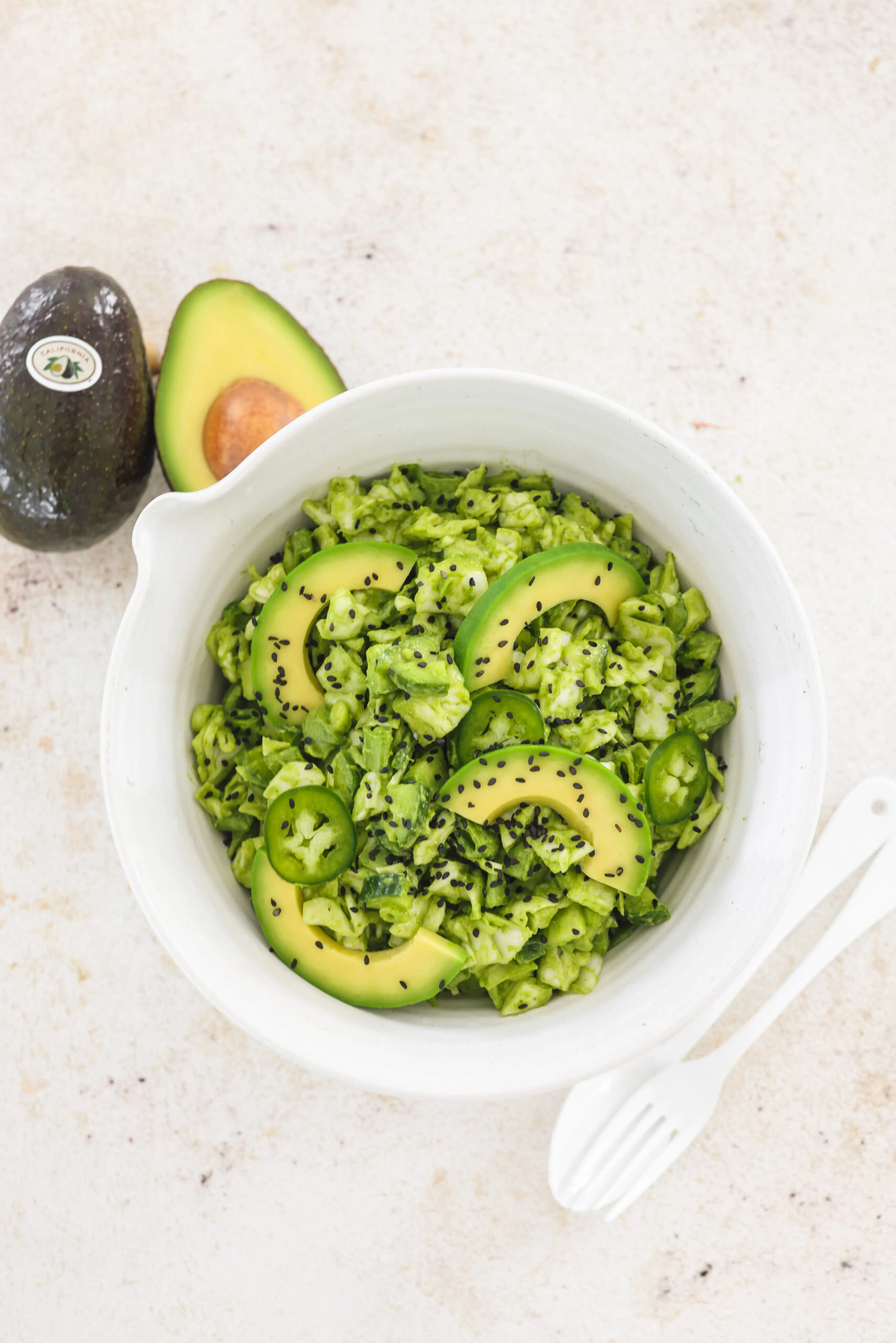 Green Goddess Salad with Miso California Avocado Dressing (v