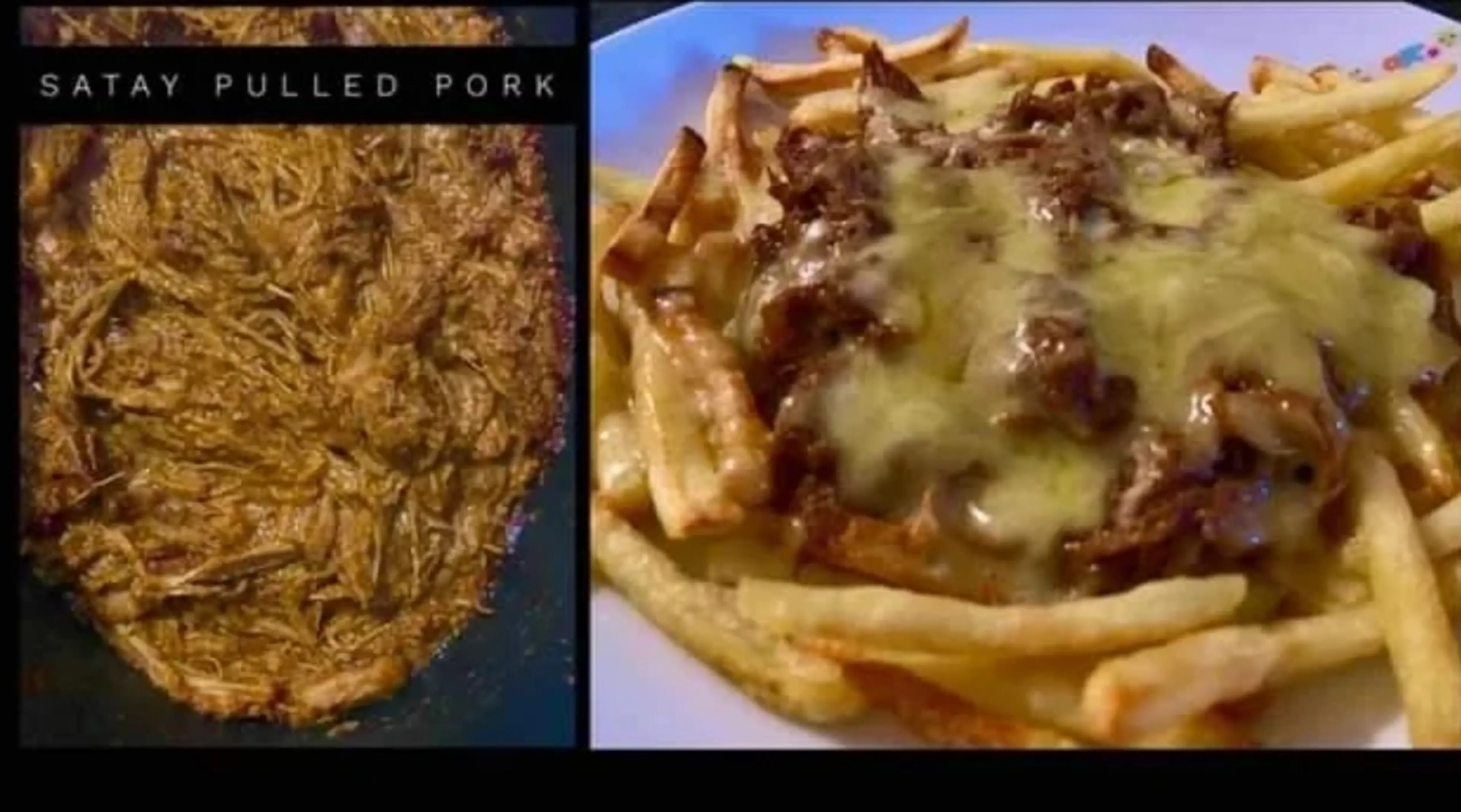 Satay Pulled Pork Poutine