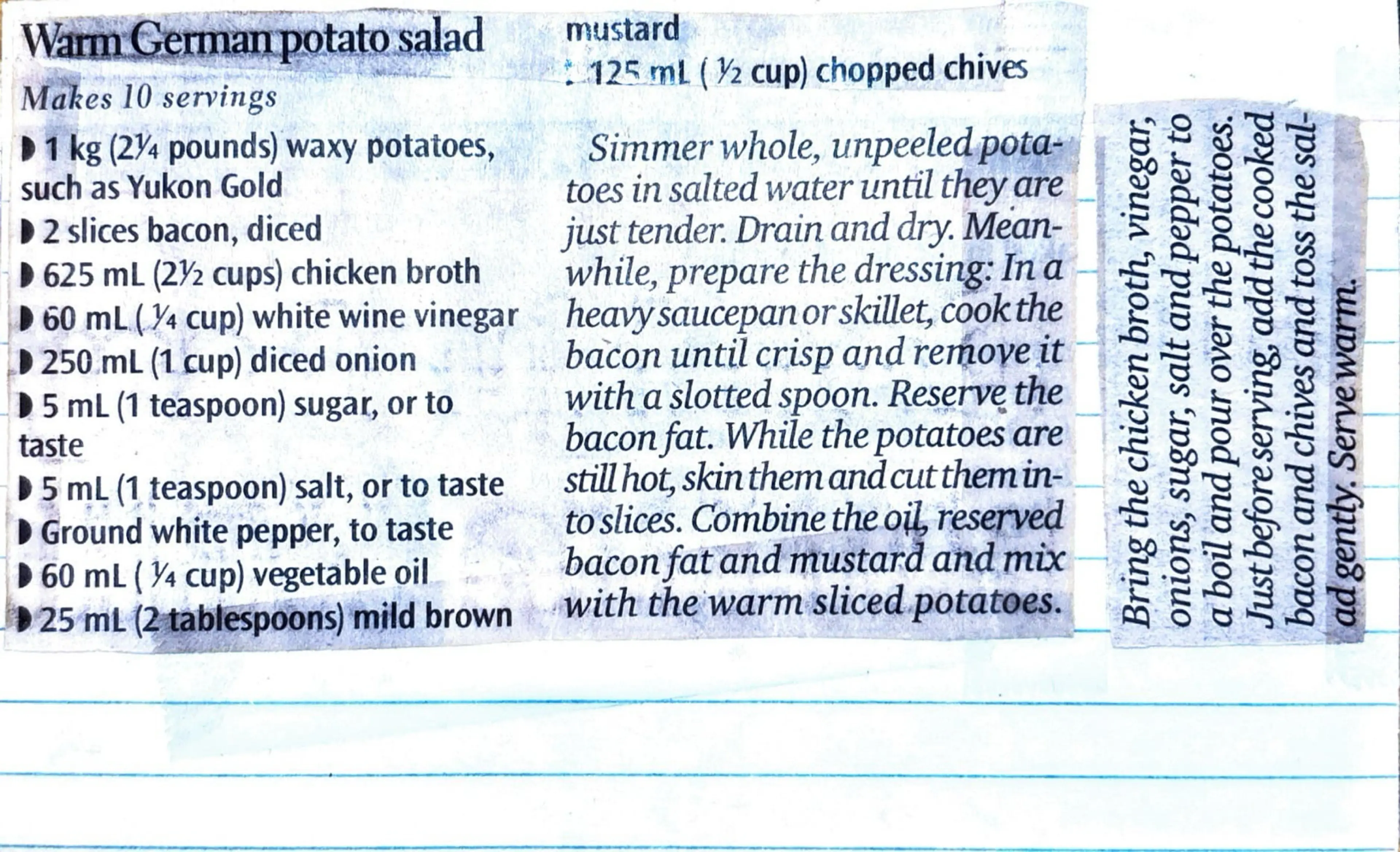 Warm German Potato Salad