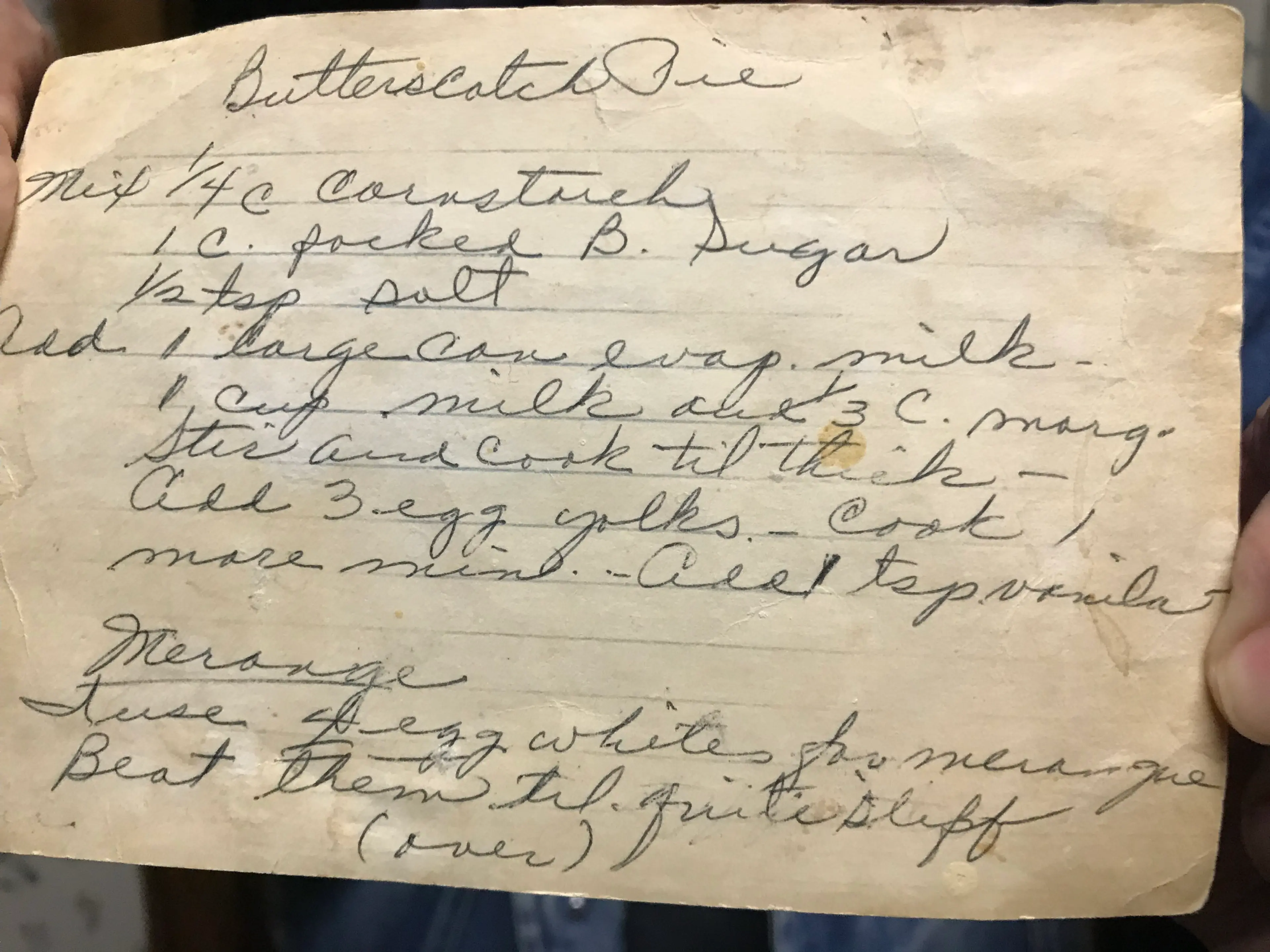 Ann’s Butterscotch Pie