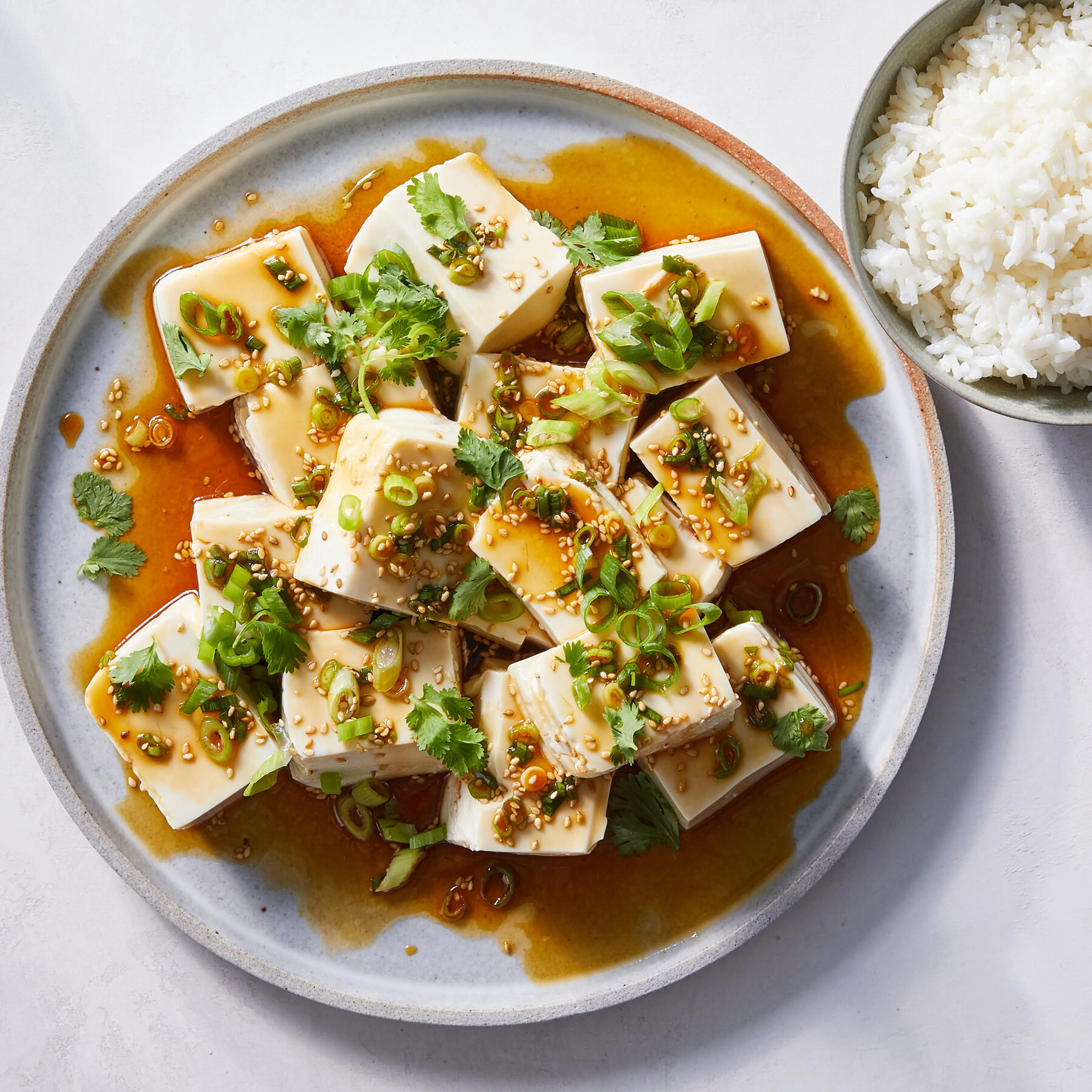 Silken Tofu With Spicy Soy Dressing