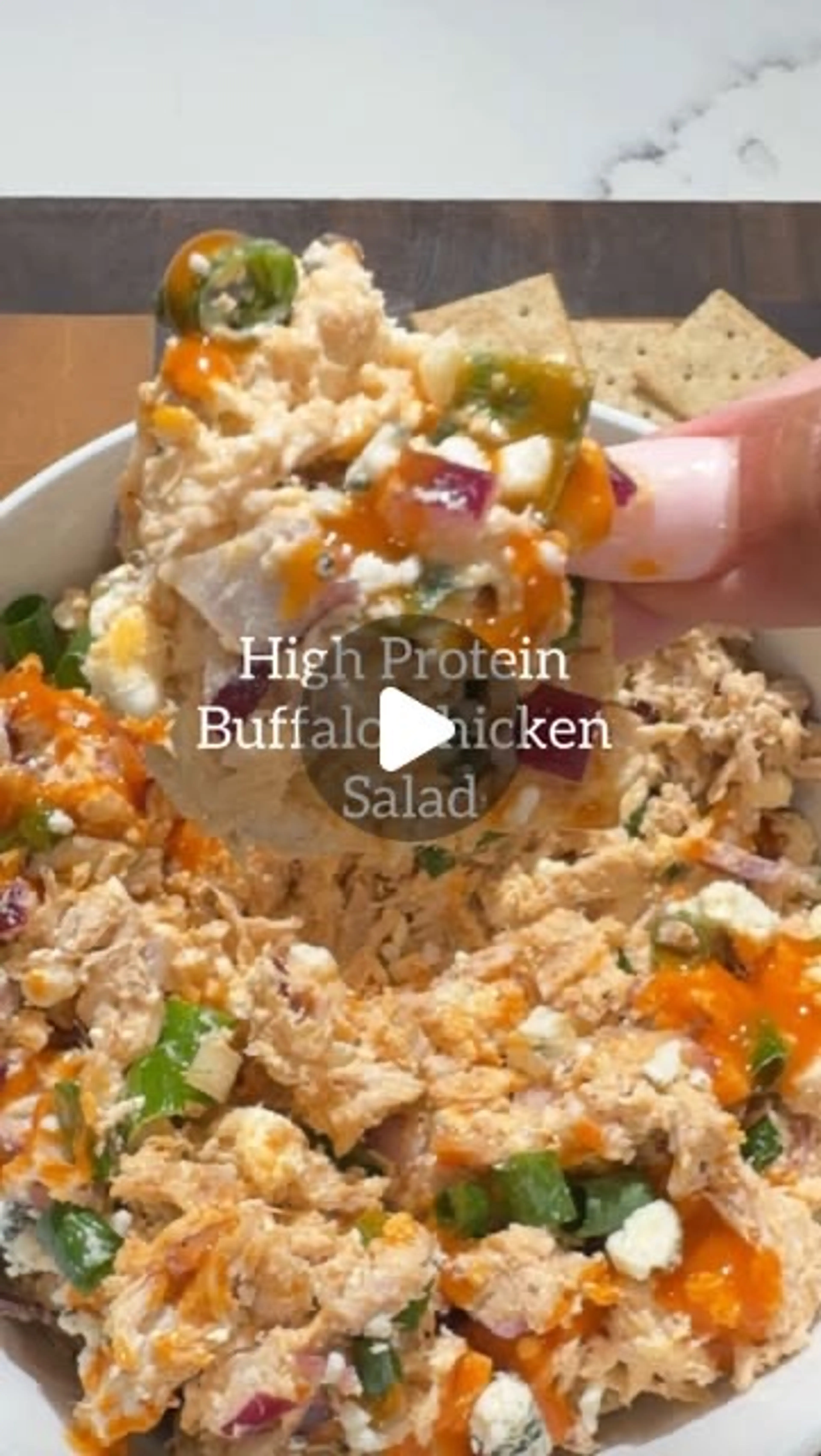 High Protein Buffalo Chicken Salad