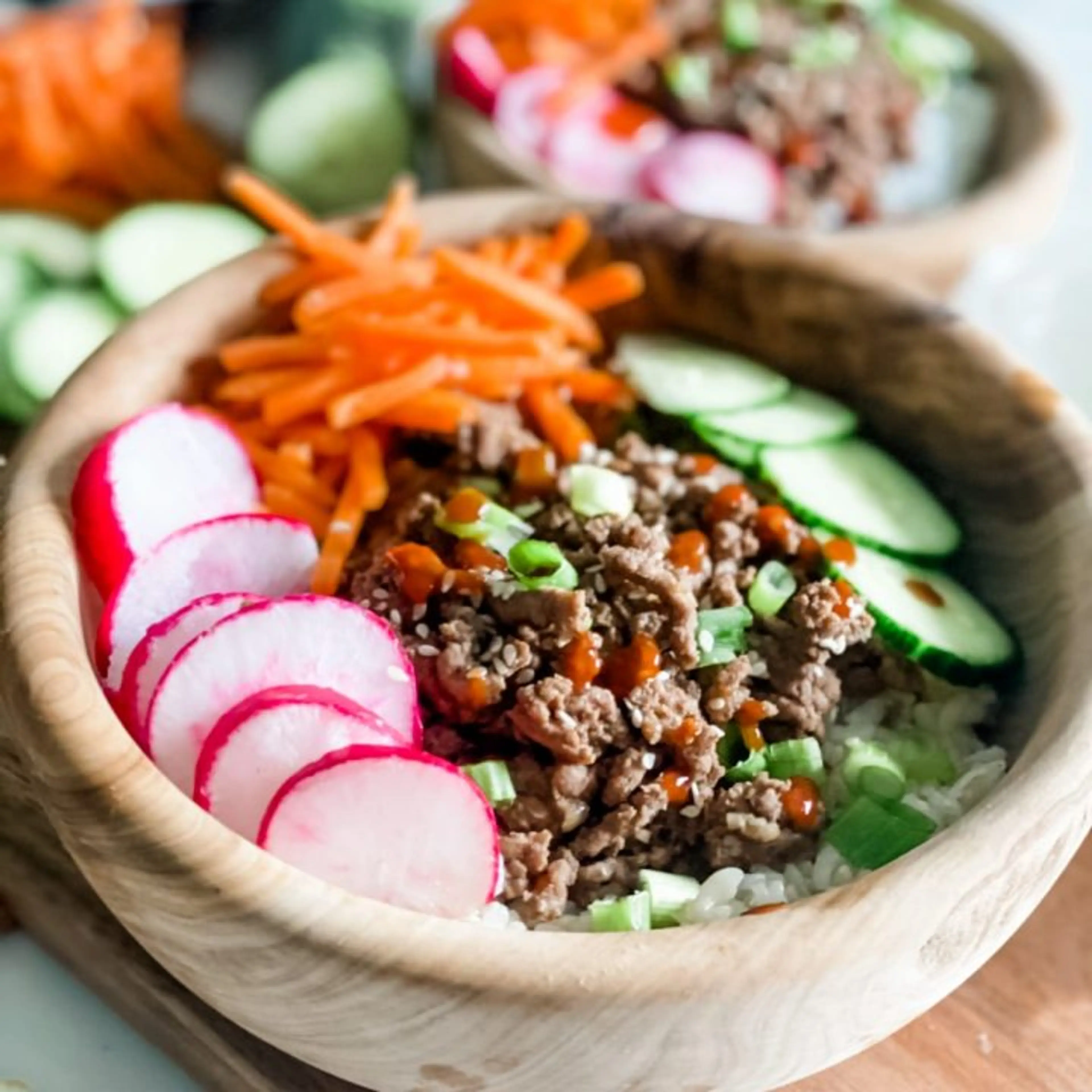 Lightened Up Korean Ground Beef Bowls