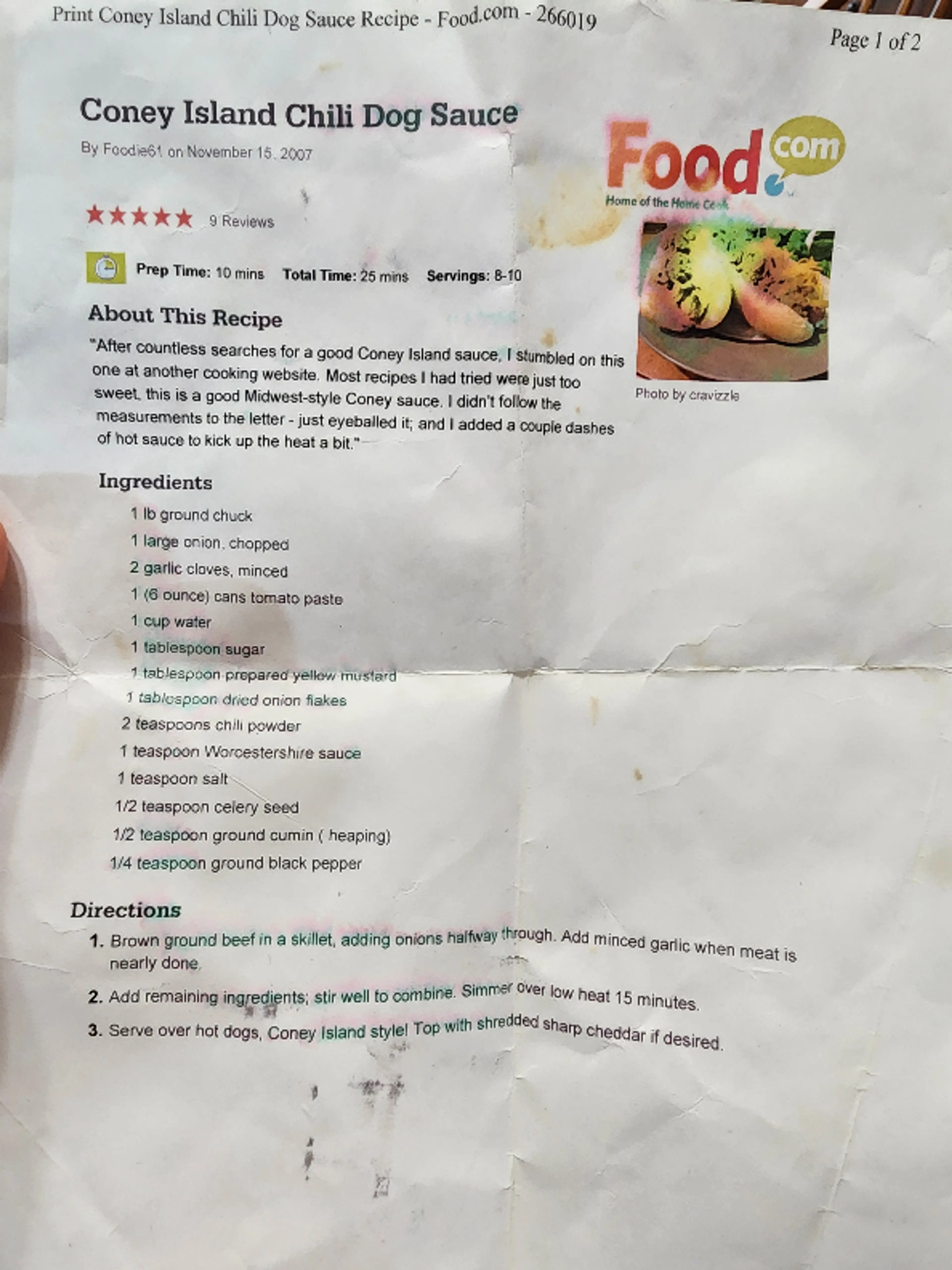 Coney Island Chili Dog Sauce