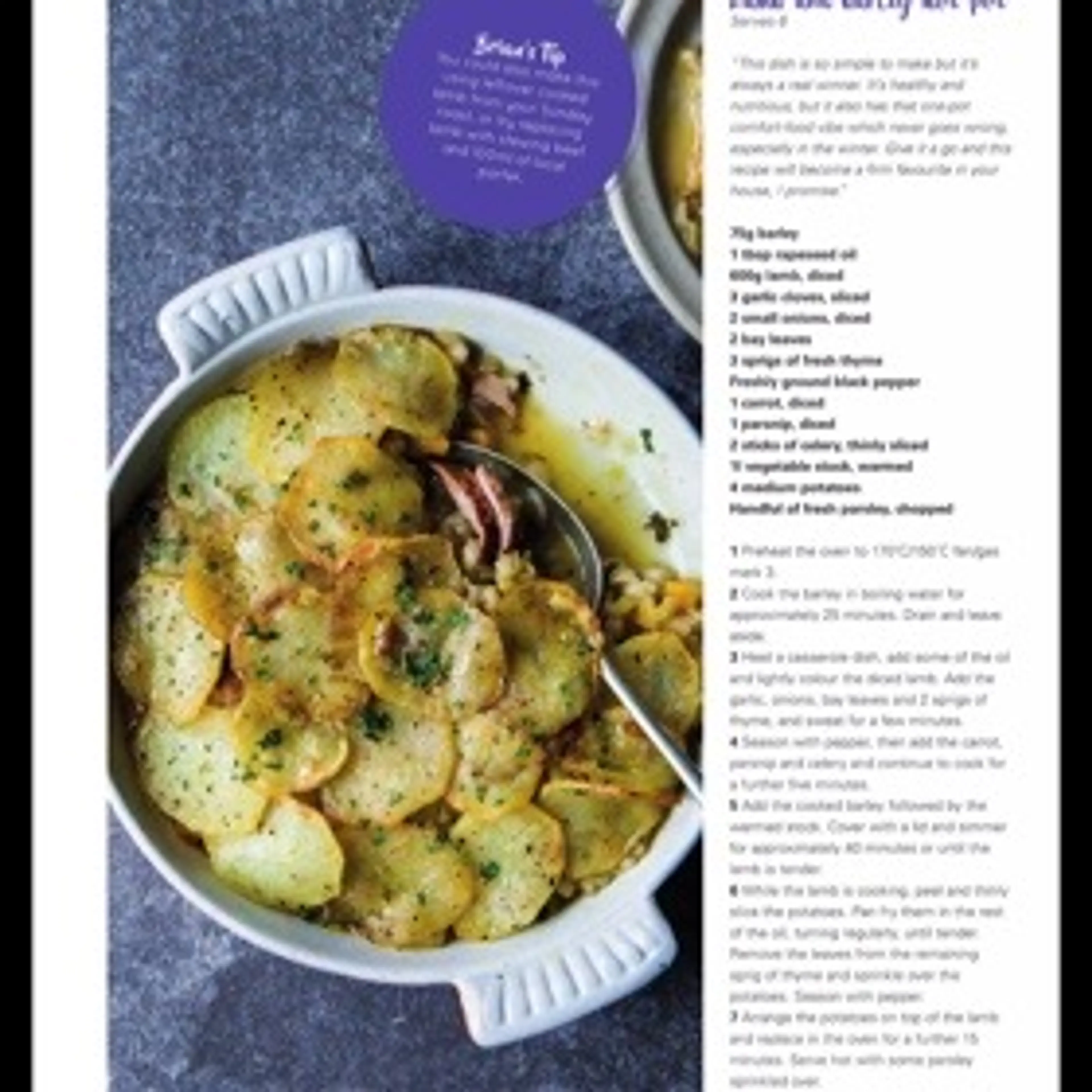 Lamb and barley hot pot