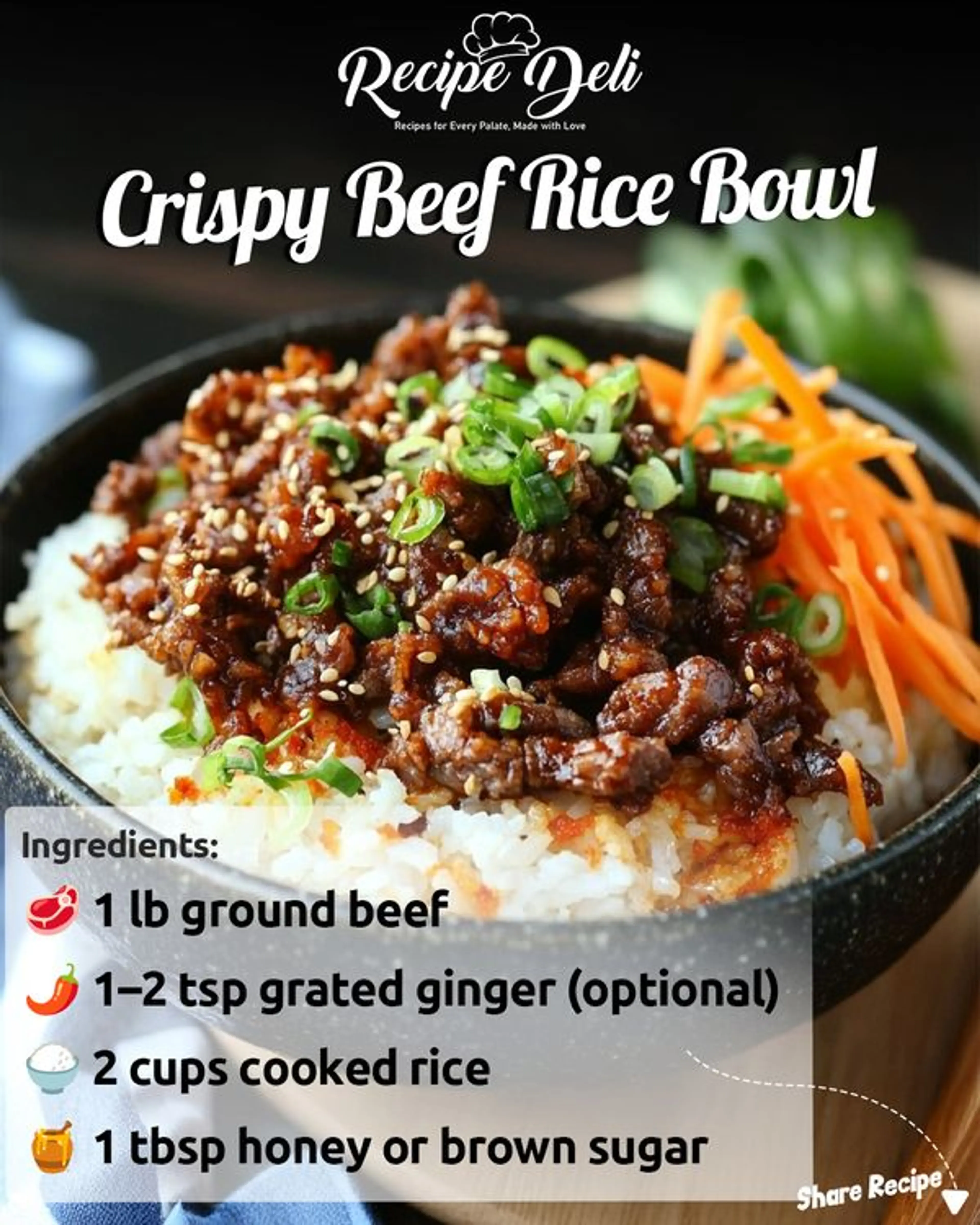 Crispy Beef Rice Bowl