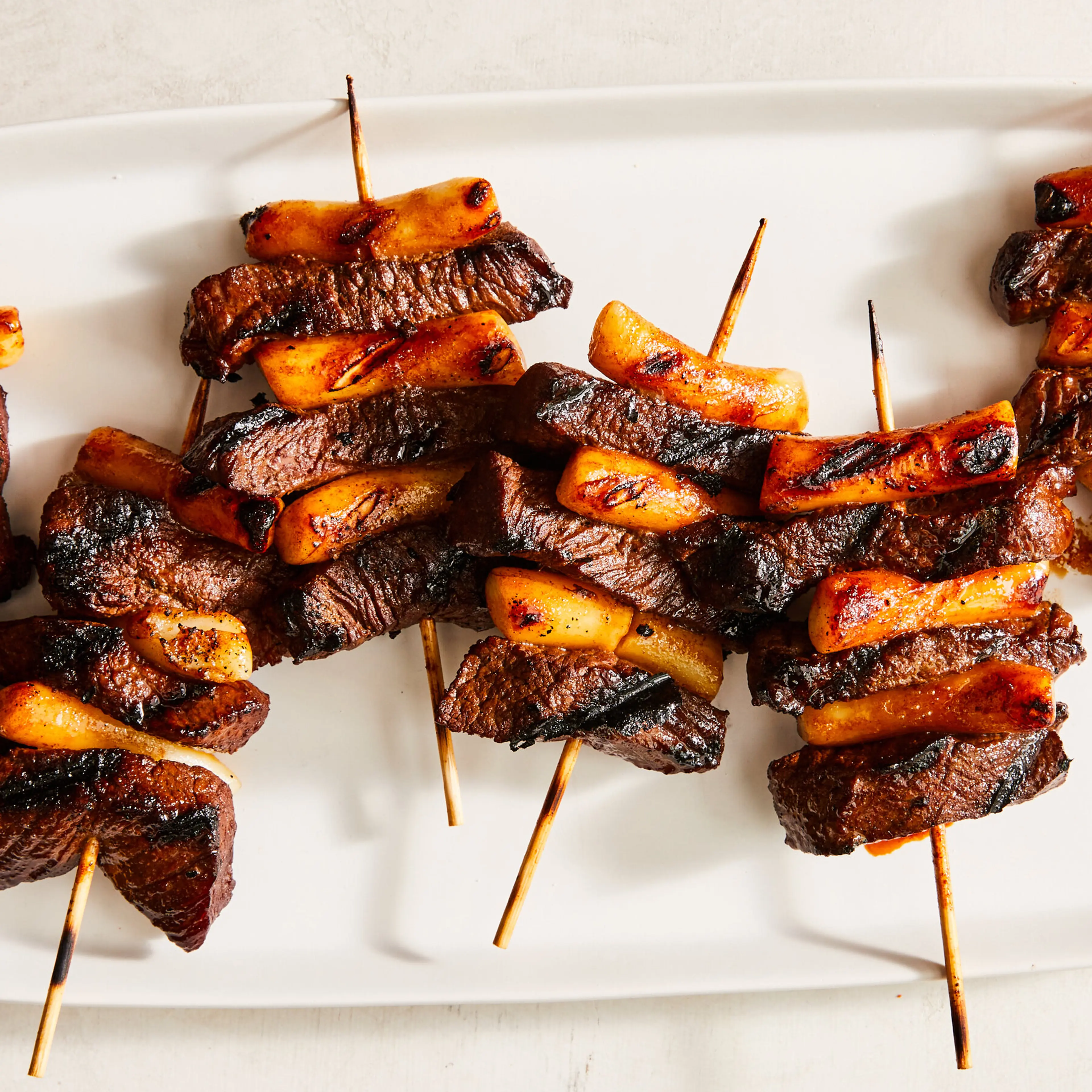 Galbi and Tteok Skewers
