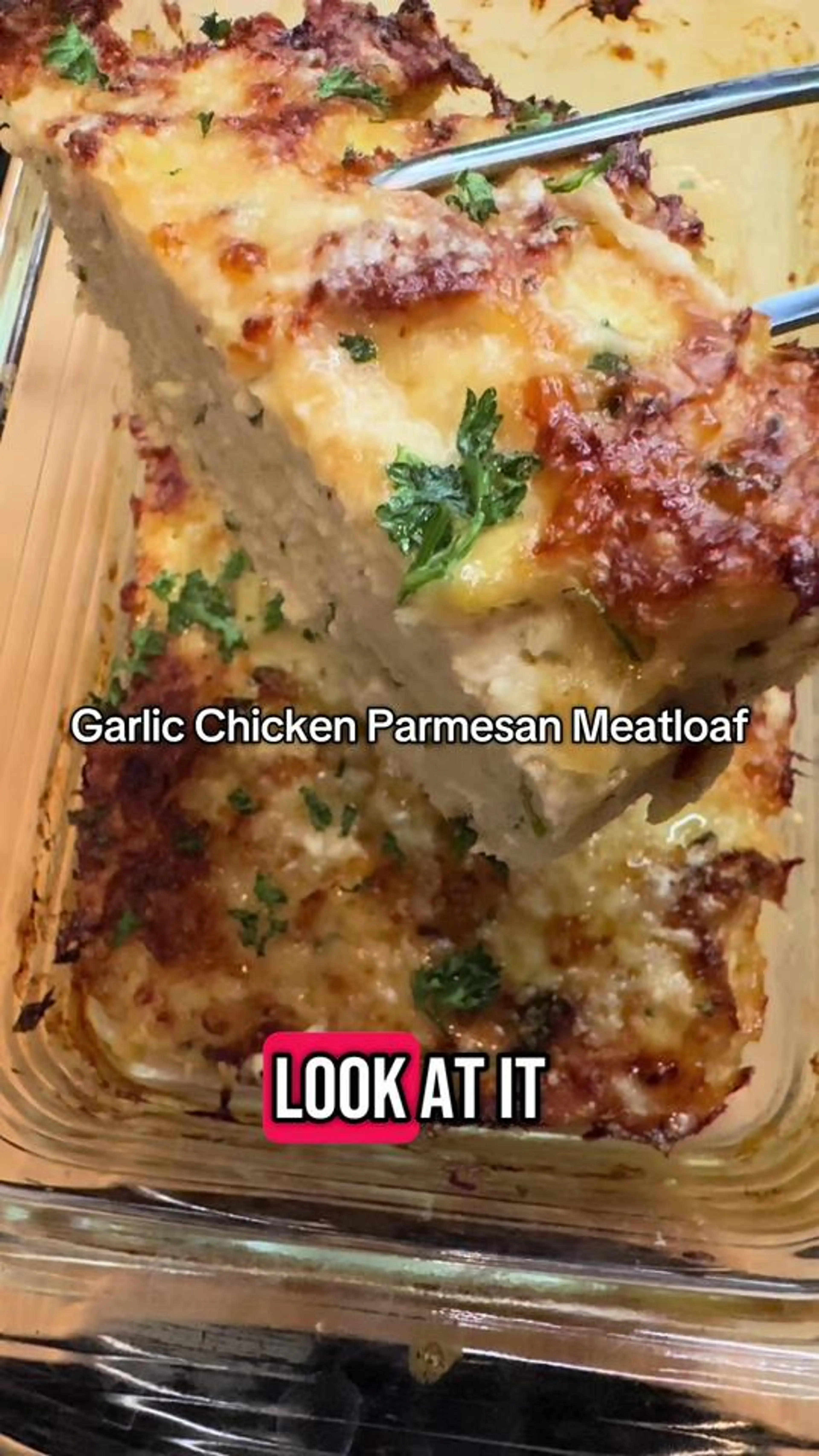 Garlic Chicken Parmesan Meatloaf