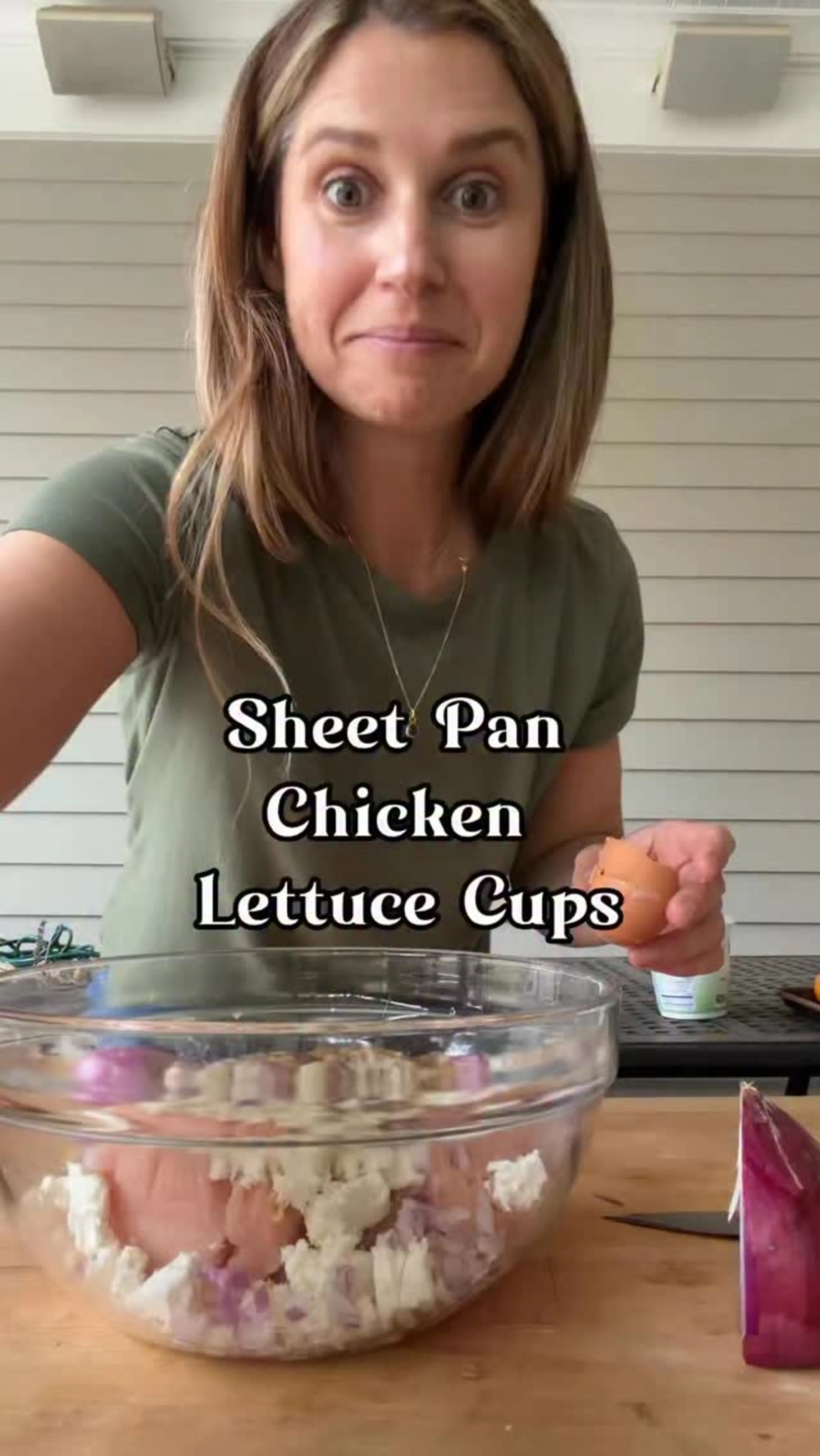 Sheet Pan Chicken Lettuce Cups