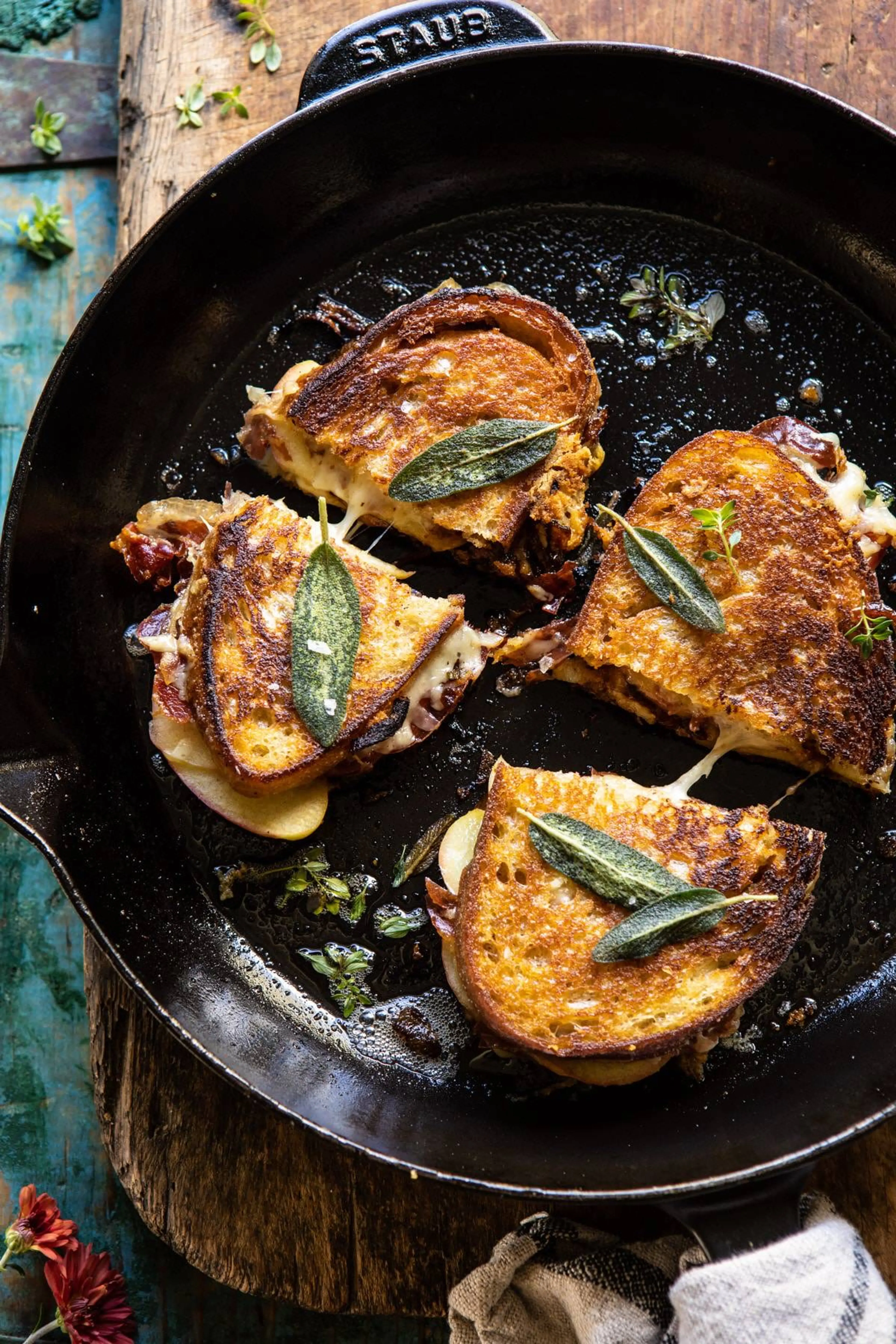 French Onion and Apple Grilled Cheese.