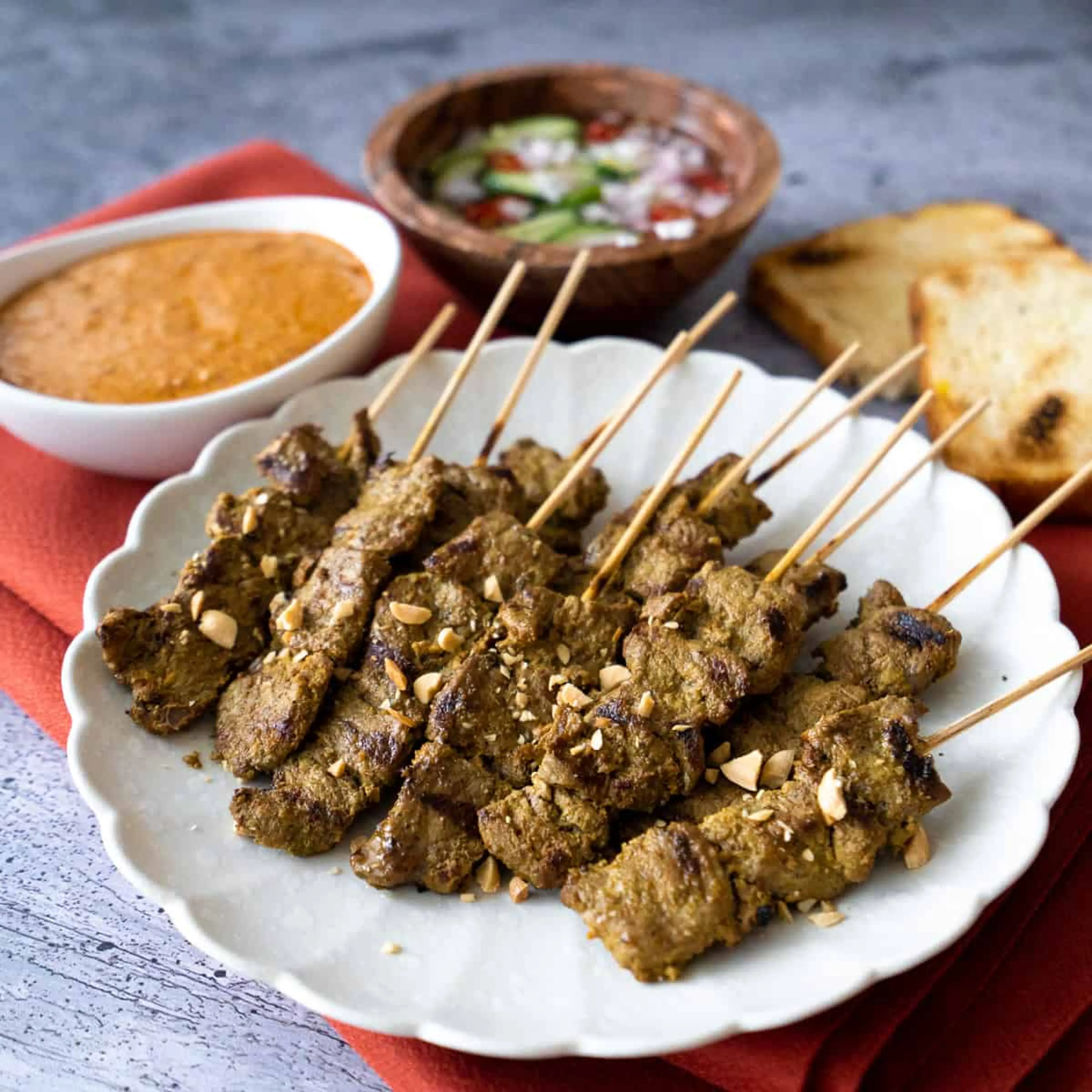 Beef Satay with Thai Peanut Sauce