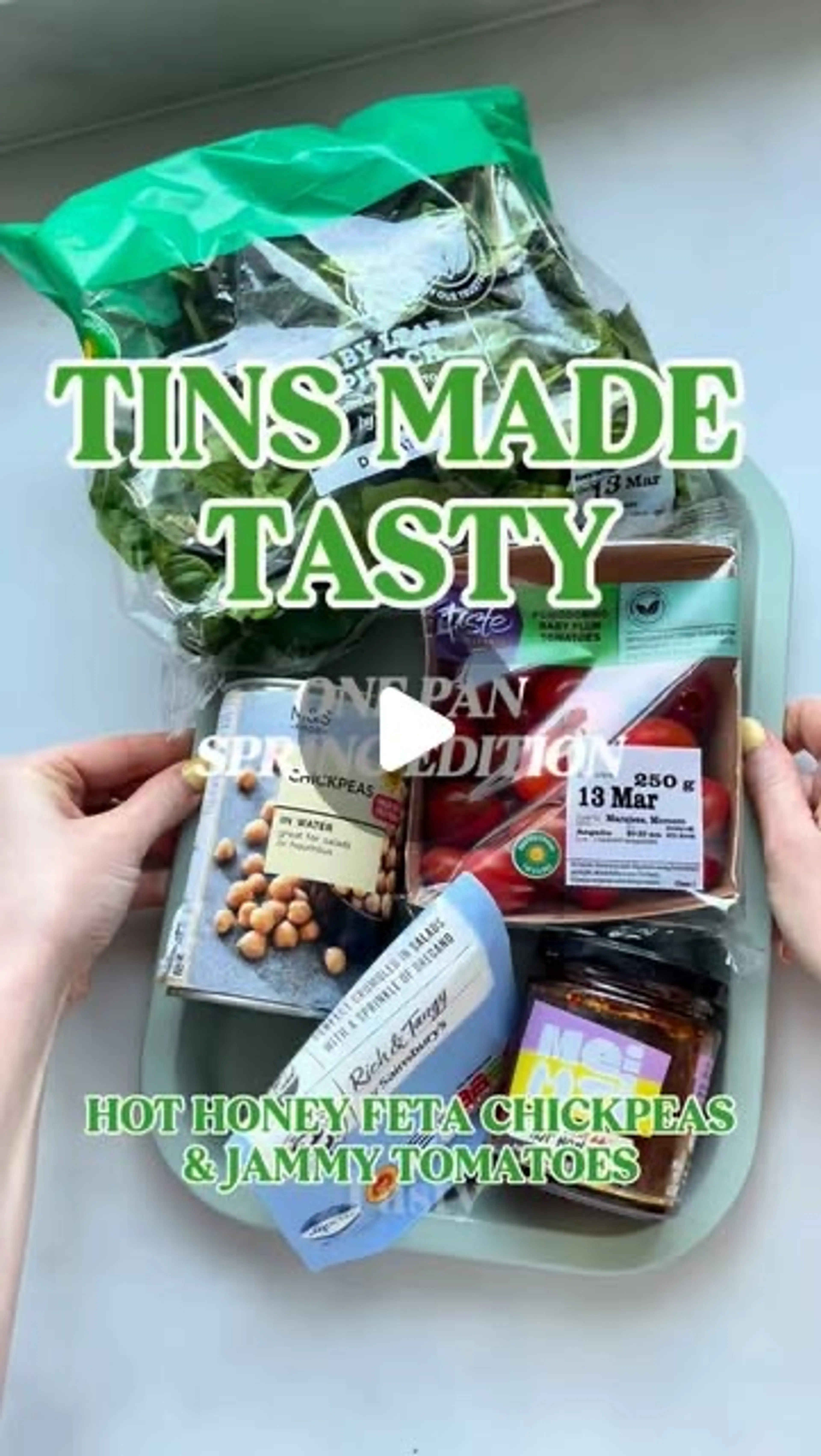 Hot Honey Feta Chickpeas