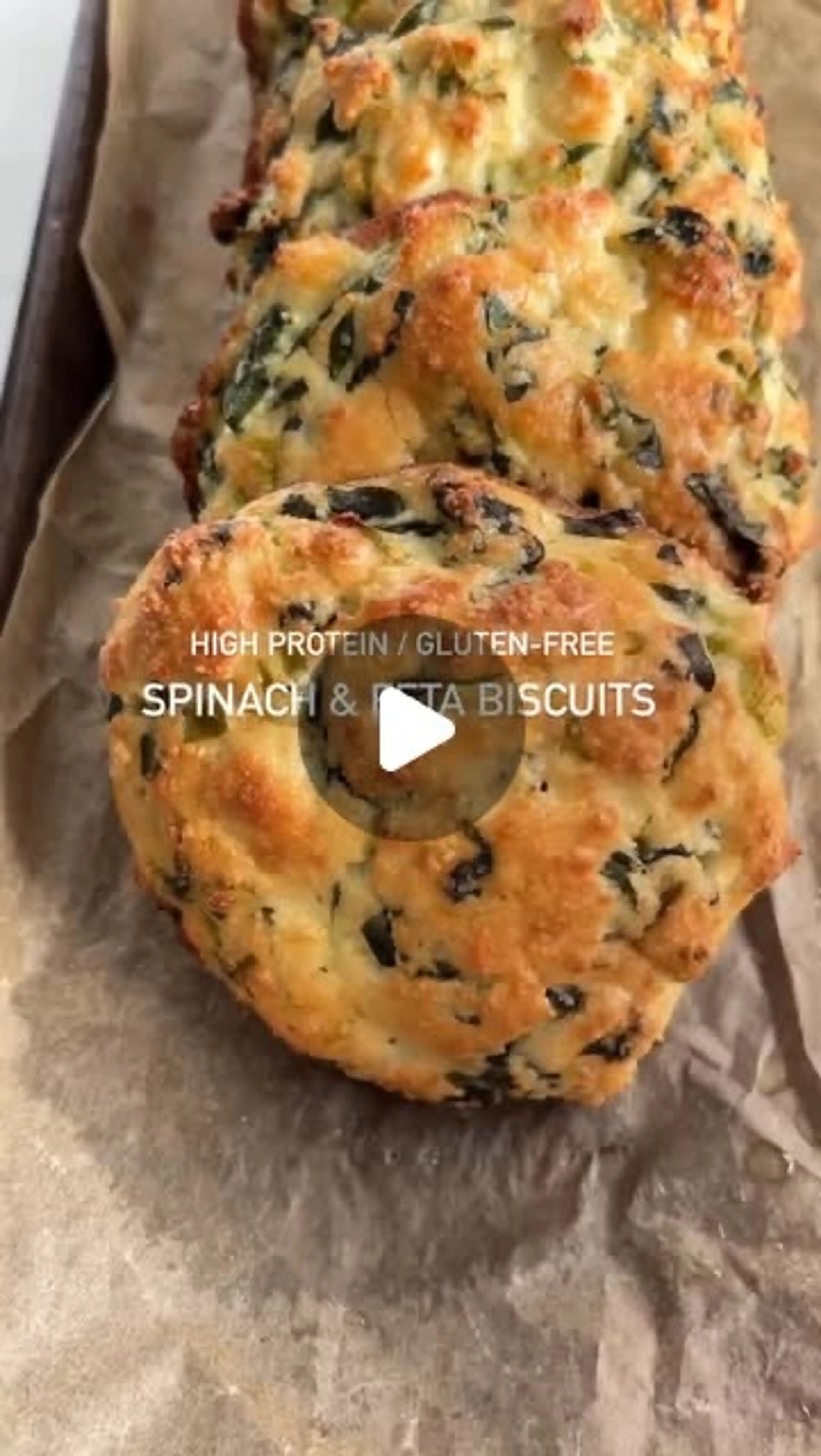 High-protein Spinach & Feta Biscuits (gluten-free