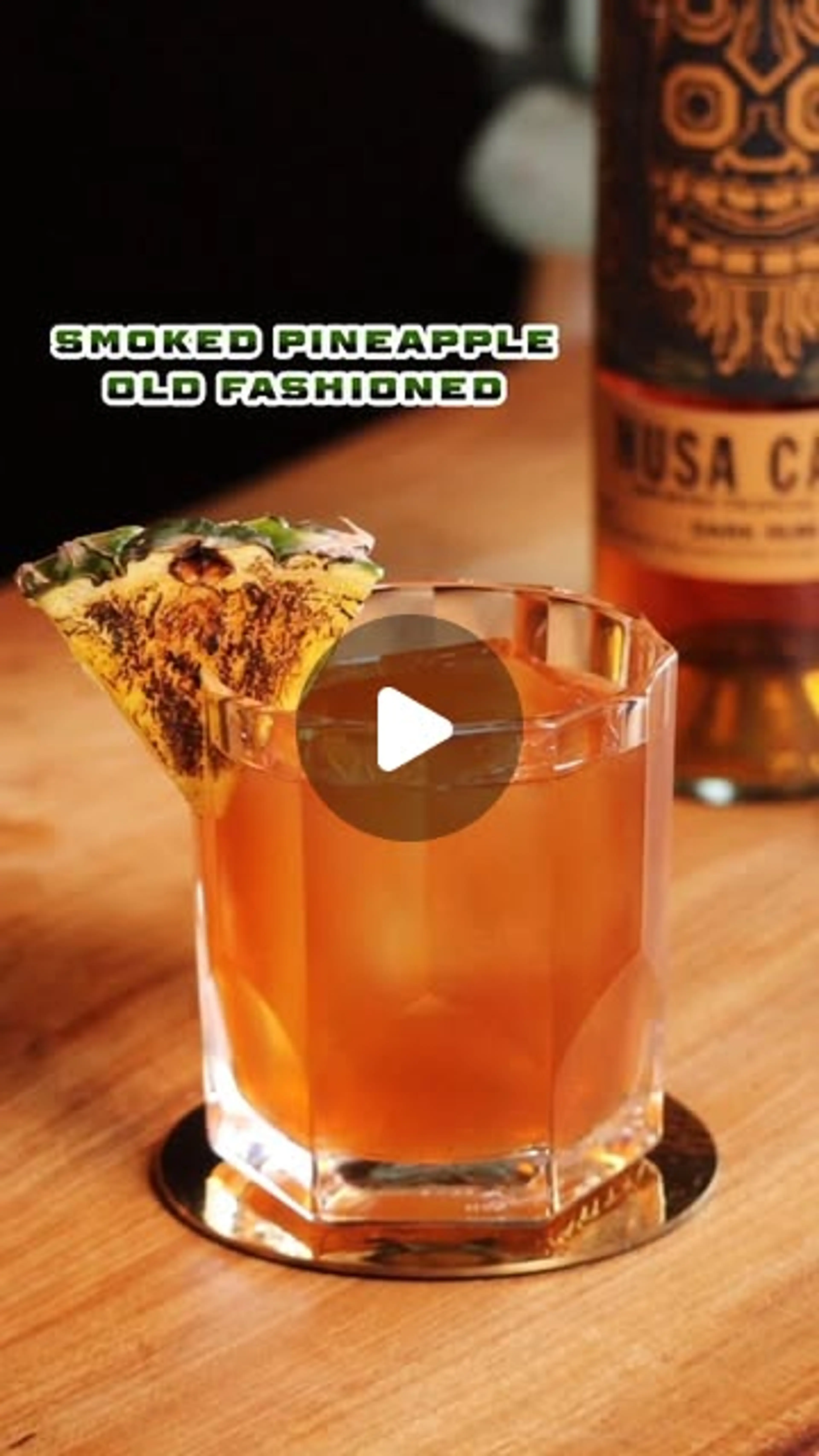 Smoked Pineapple Rum Old Fashioned