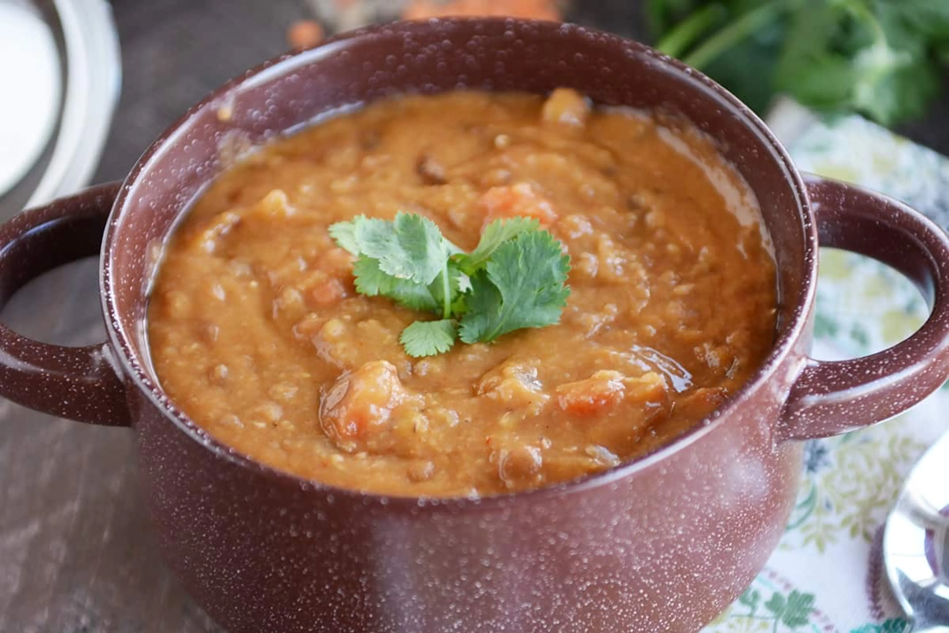 Thick and Creamy Lentil Soup with Lemon