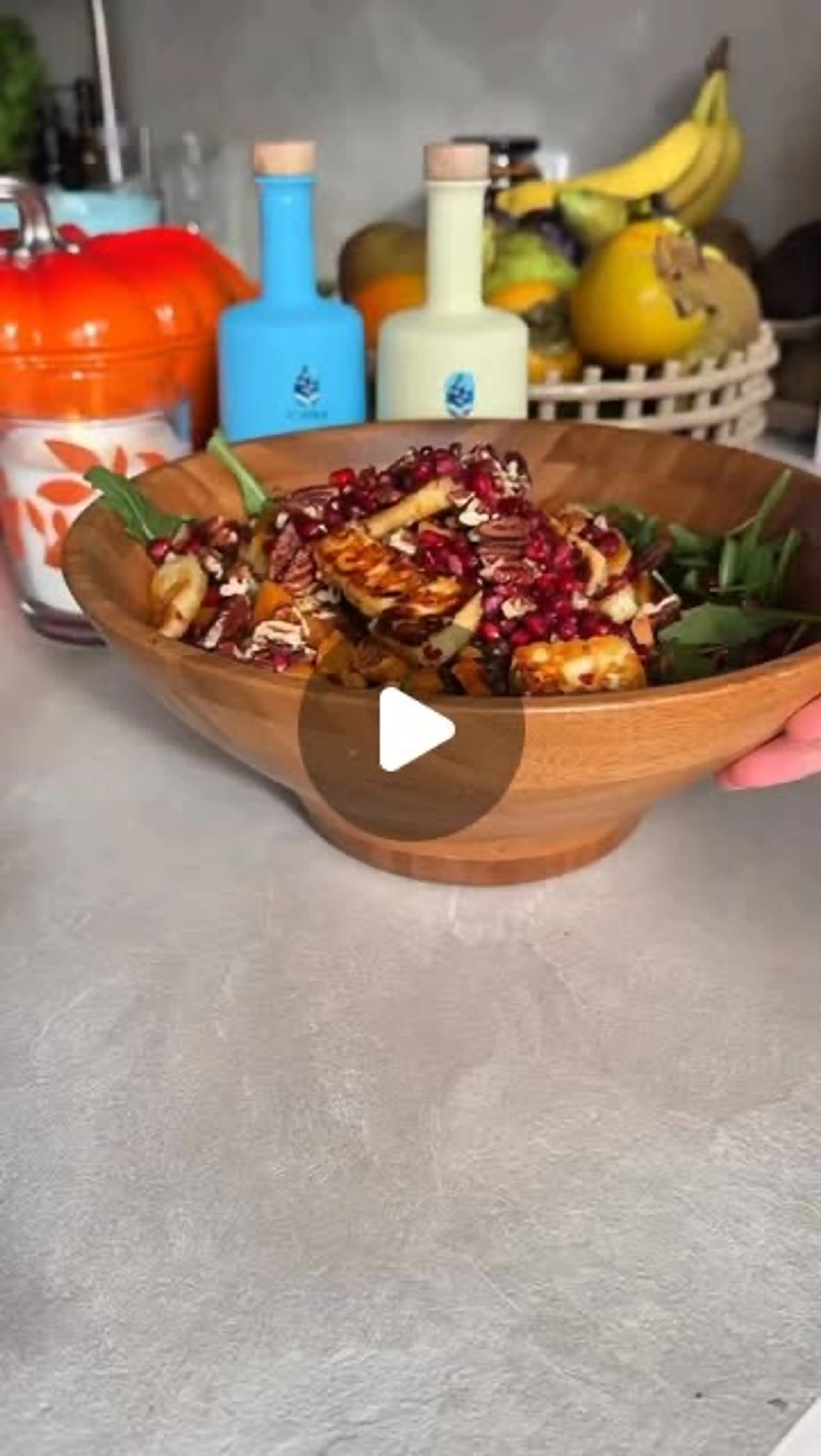 Herfstsalade Met Hot Honey Halloumi, Zoete Aardappel