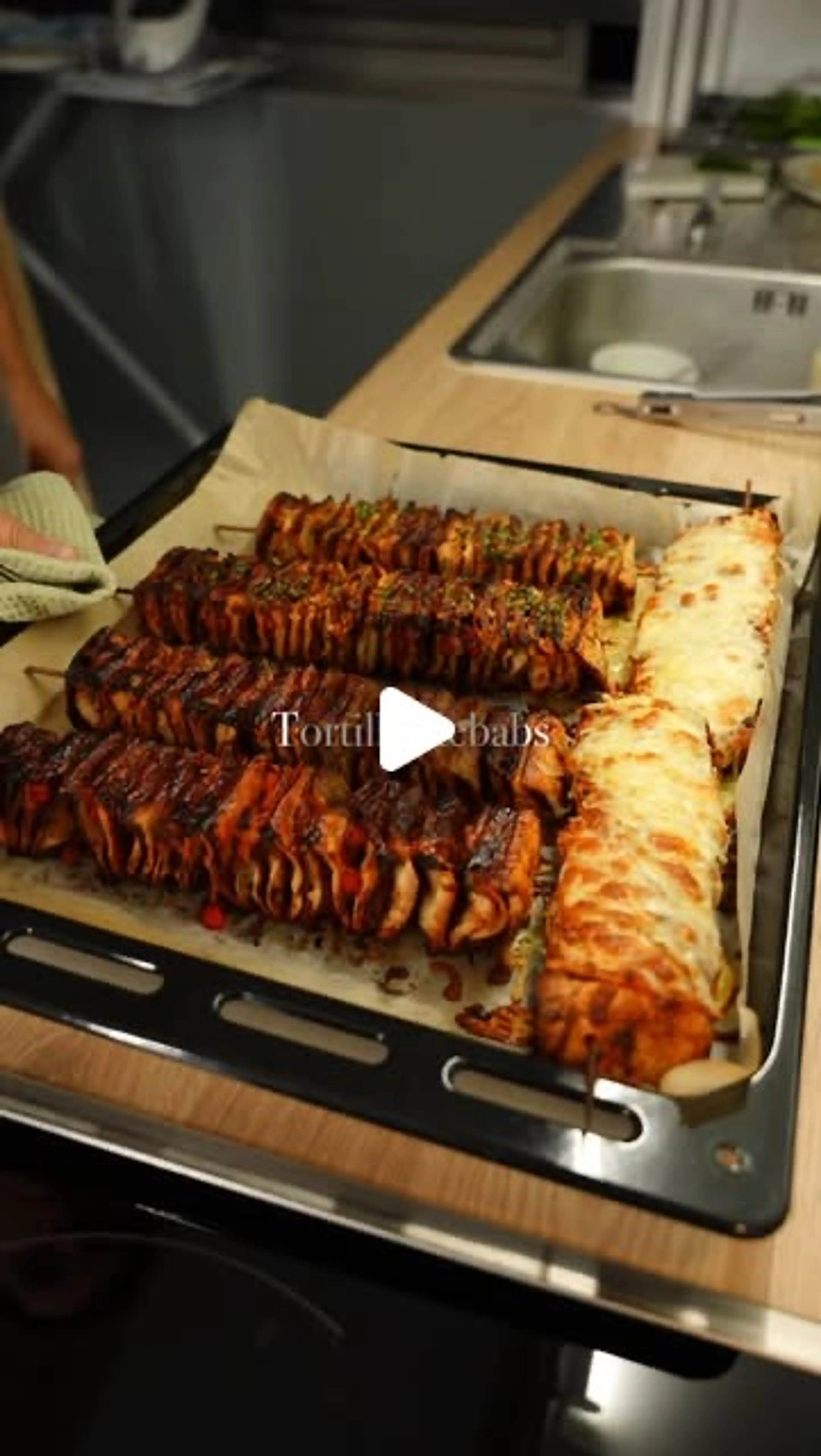 Crispy Oven-baked Tortilla Kebabs