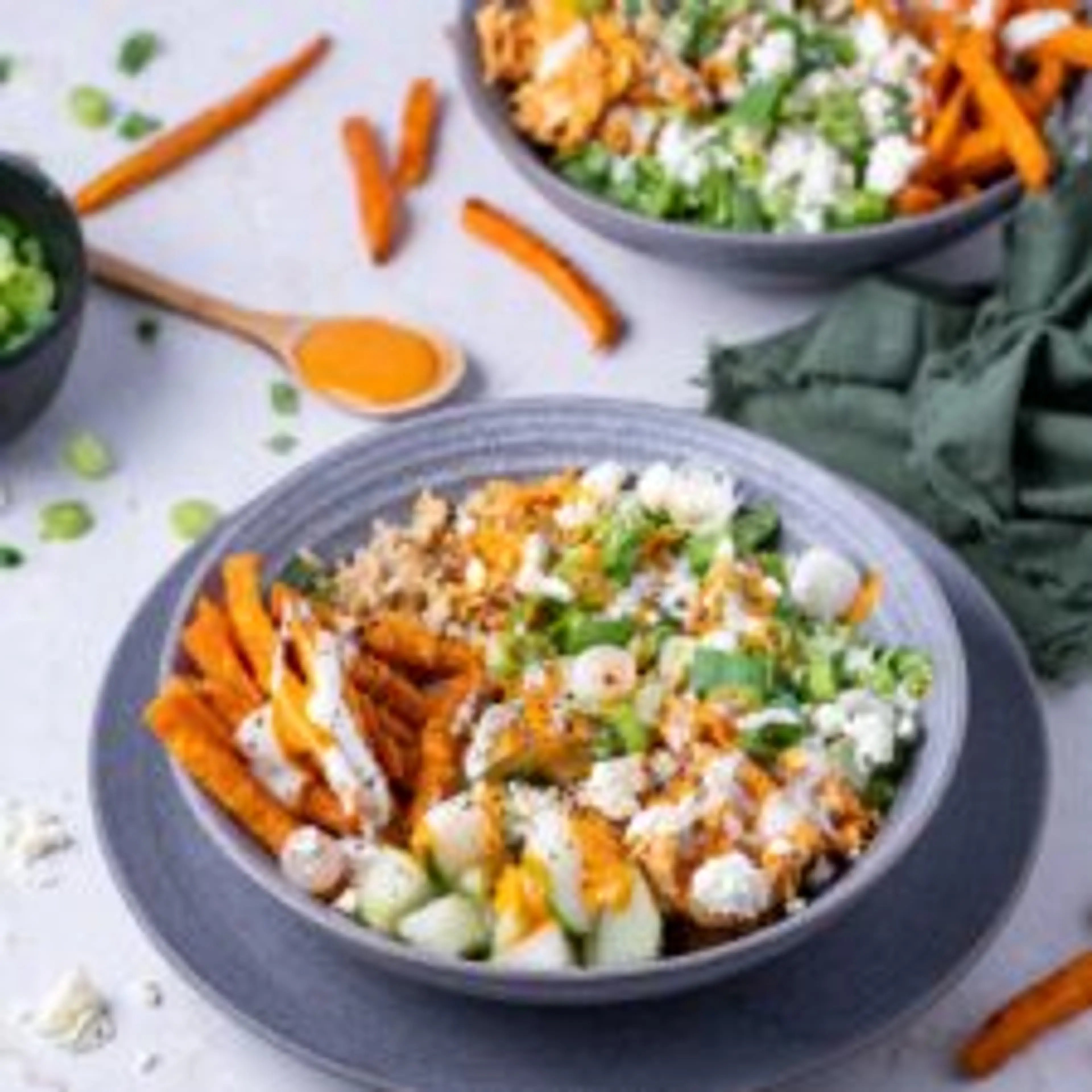 The EASIEST Buffalo Chicken Rice Bowls
