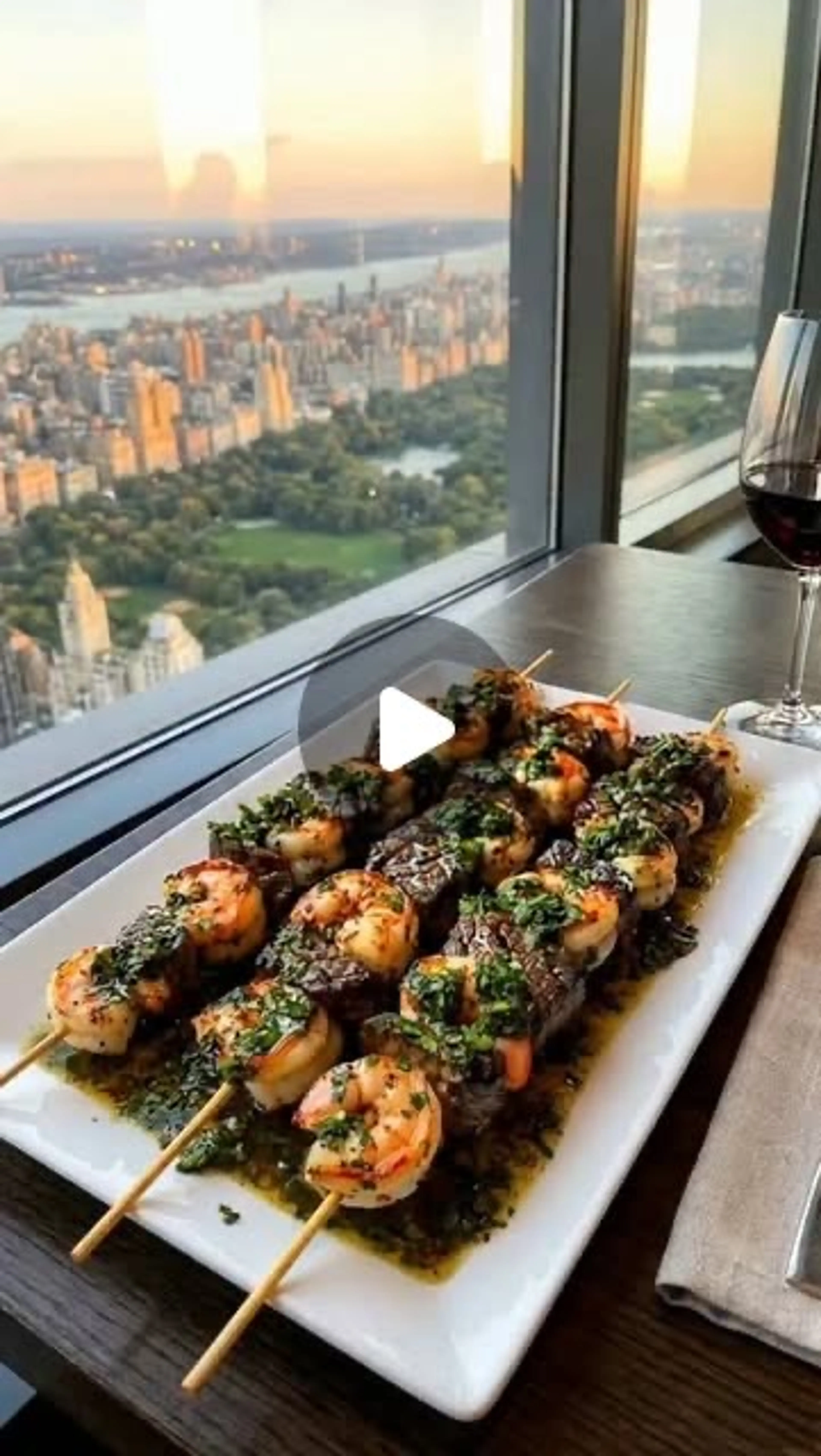 Grilled Surf & Turf Skewers (juicy Steak & Garlic Shrimp