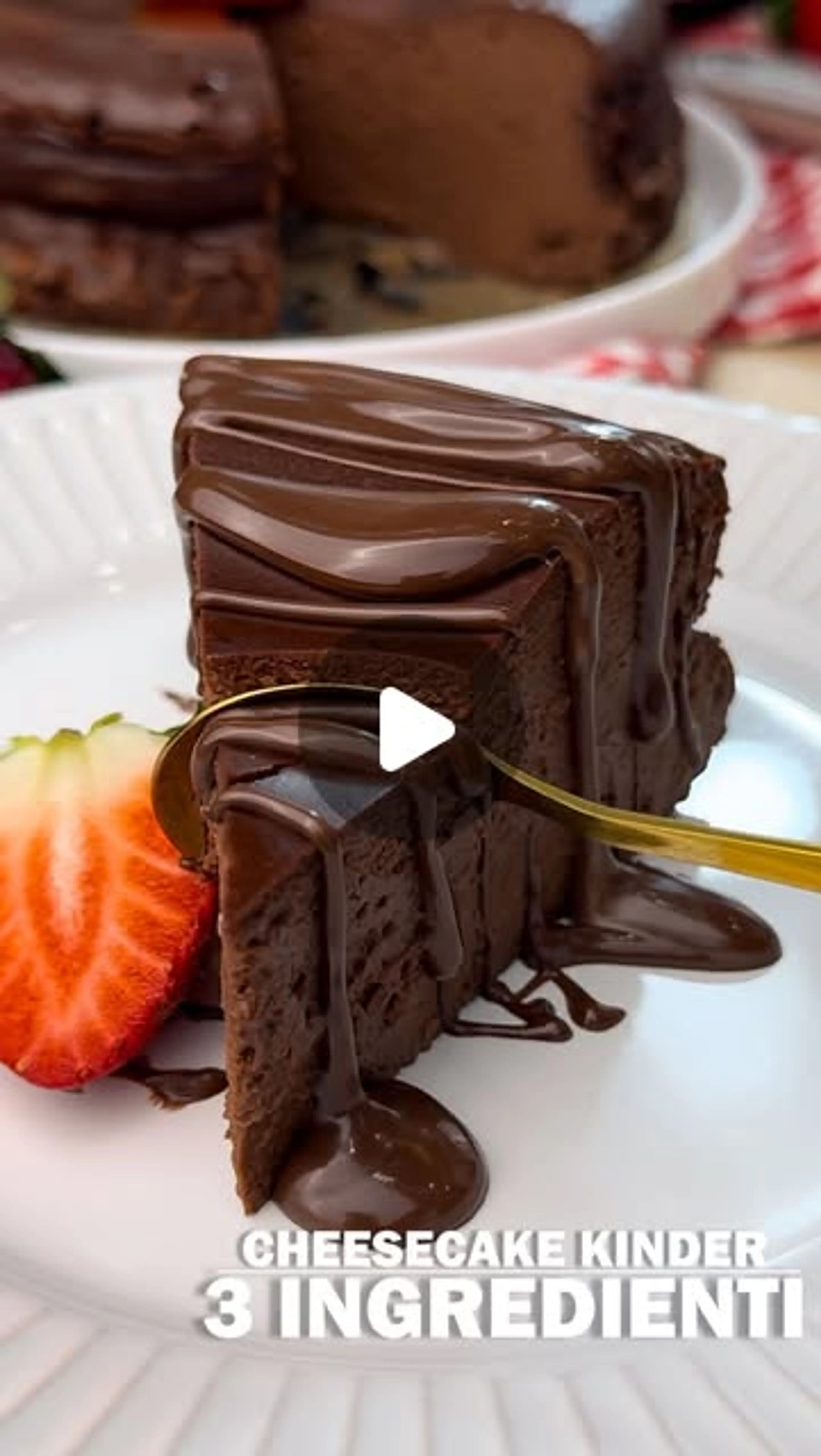 Cheesecake Kinder 3 Ingredienti