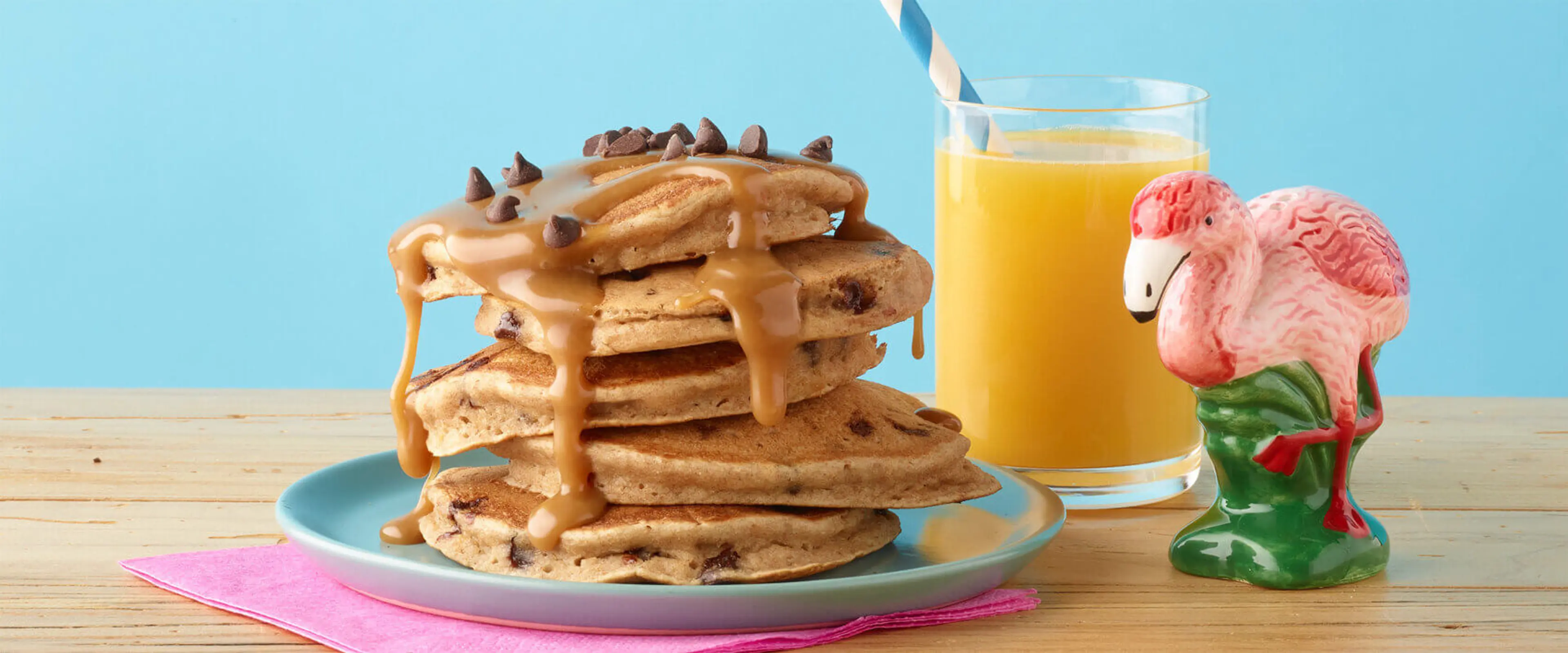 Peanut Butter Chocolate Chip Pancakes