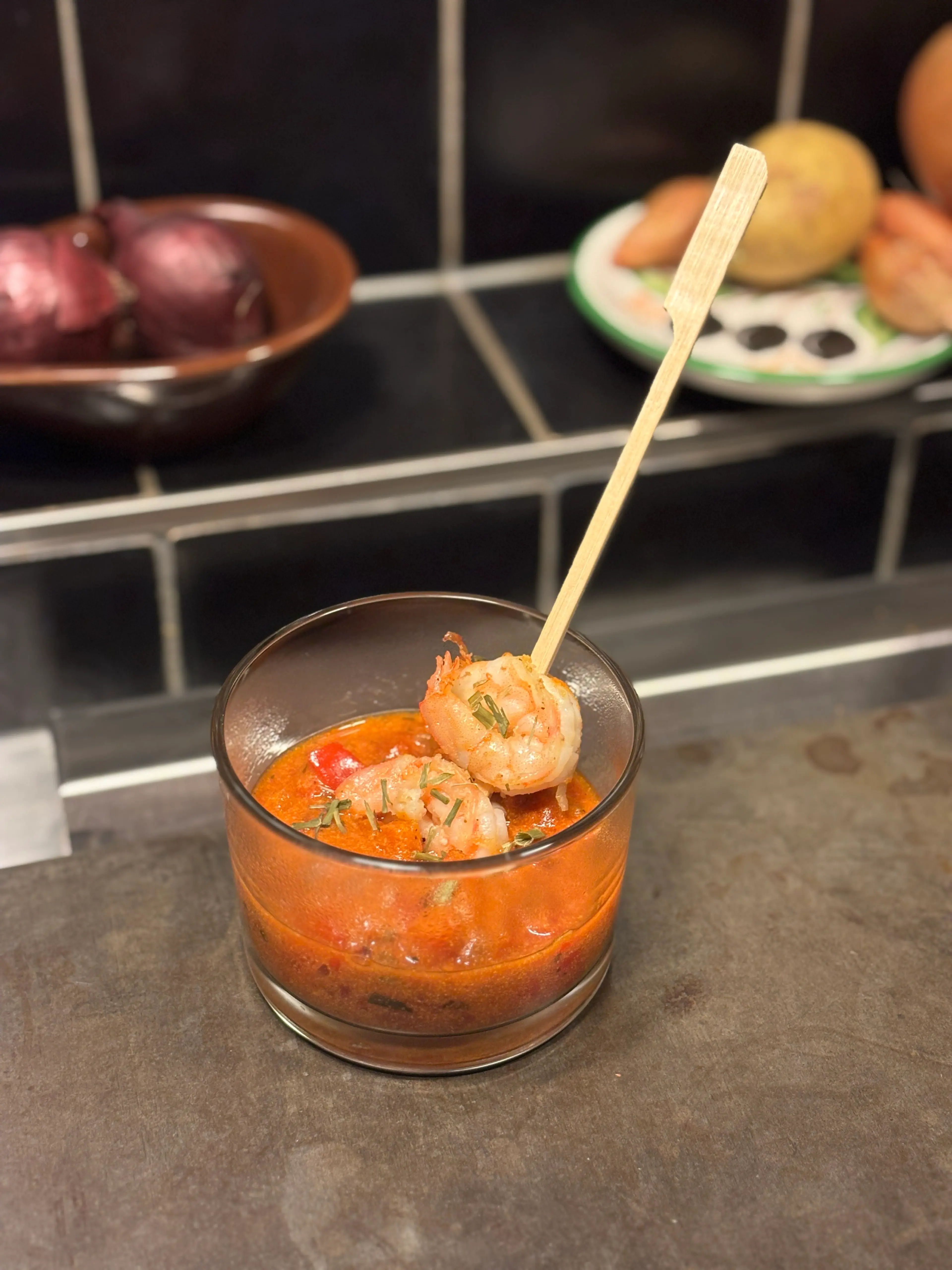 Scampi Diabolique In Een Glasje
