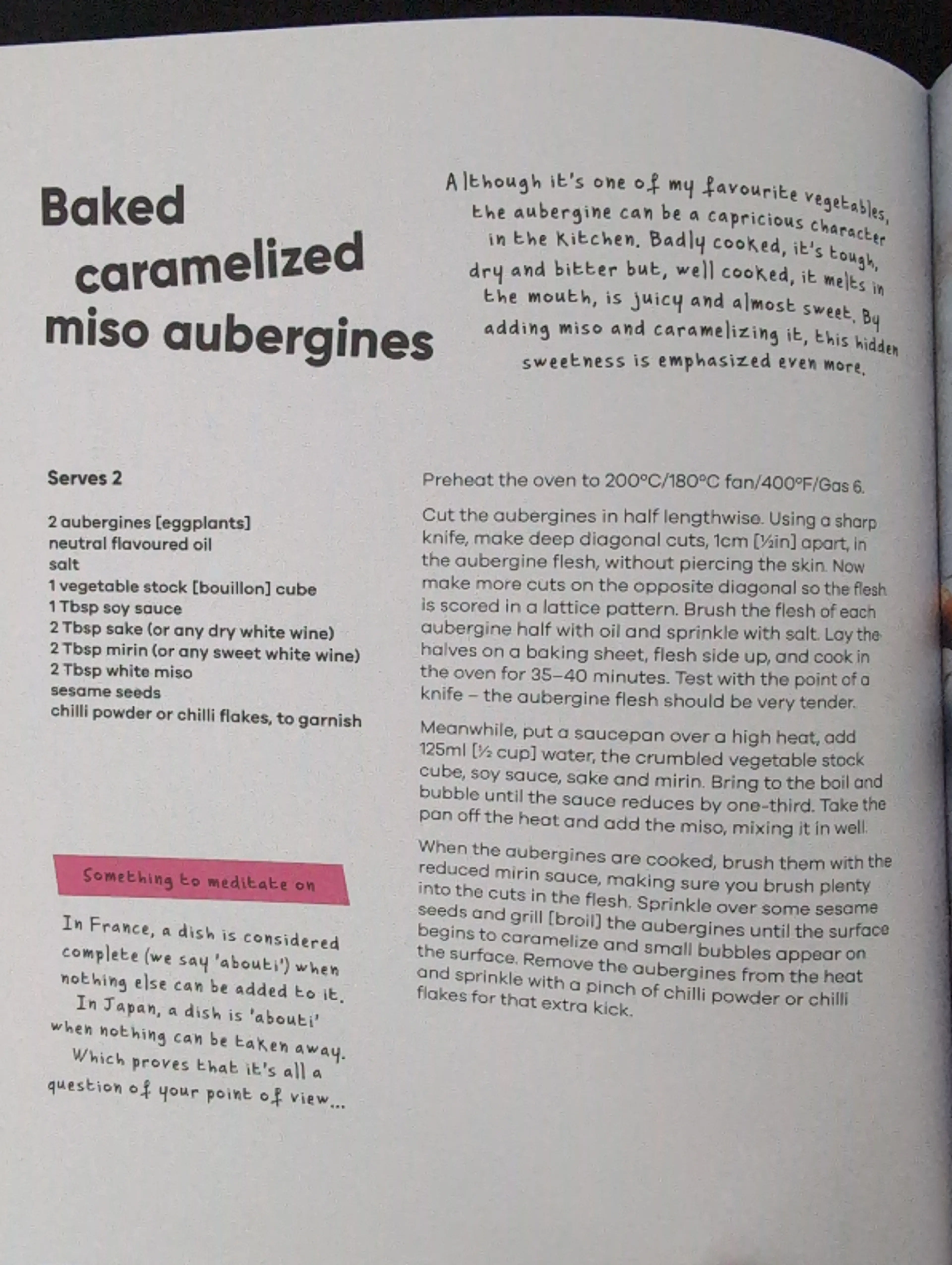 Baked Caramelized Miso Aubergines