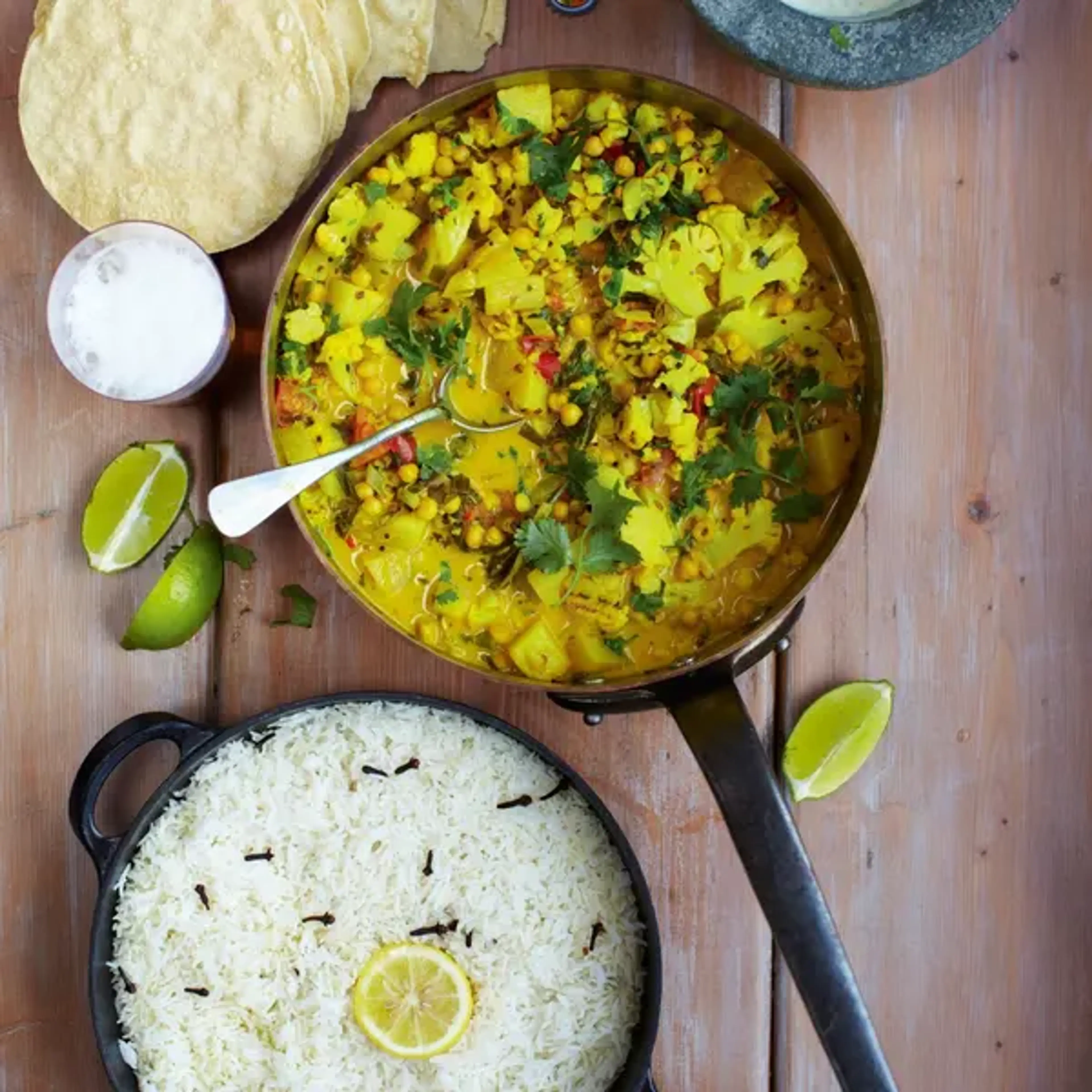 Keralan pineapple and cauliflower curry