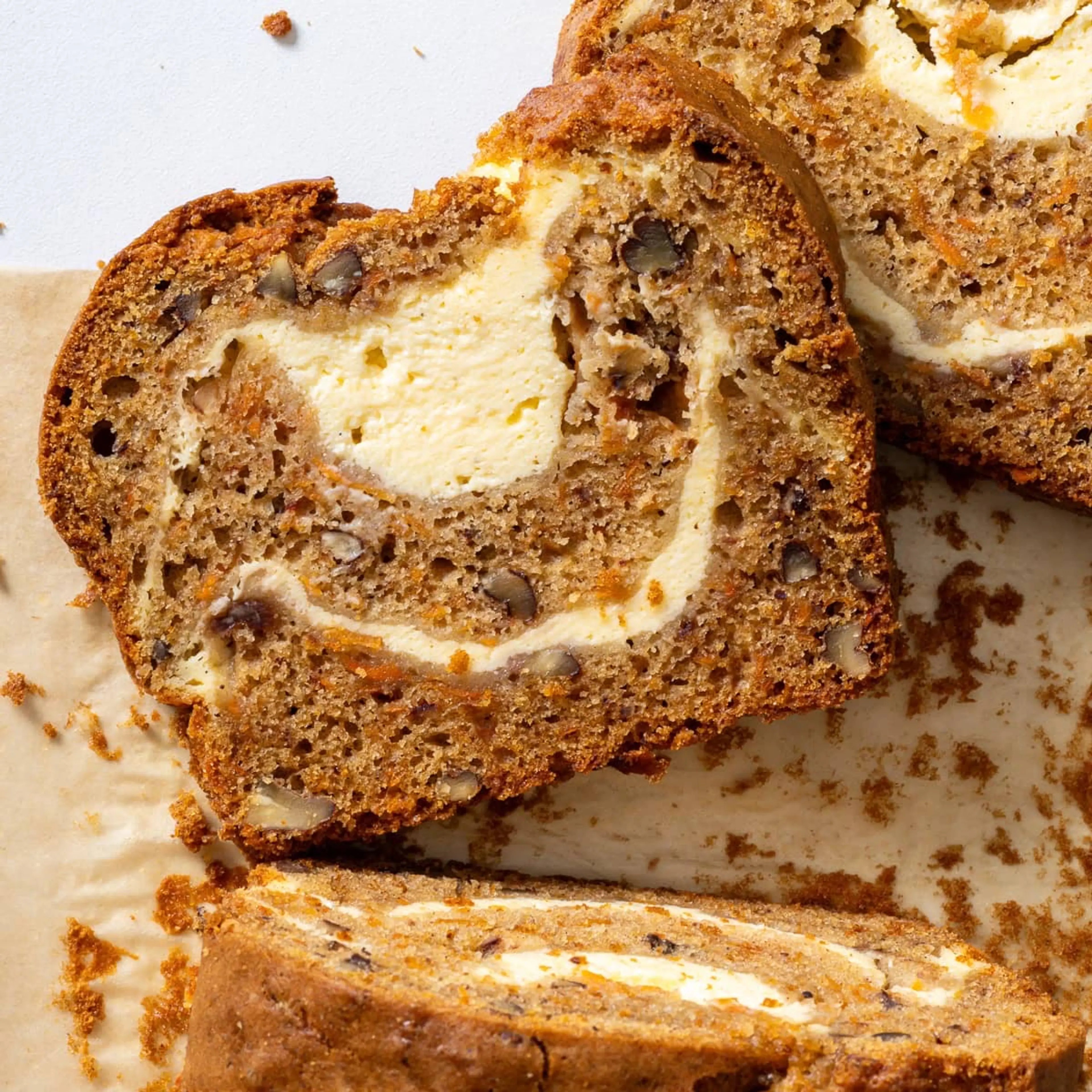 Cheesecake Swirl Carrot Cake Loaf (Gluten Free)