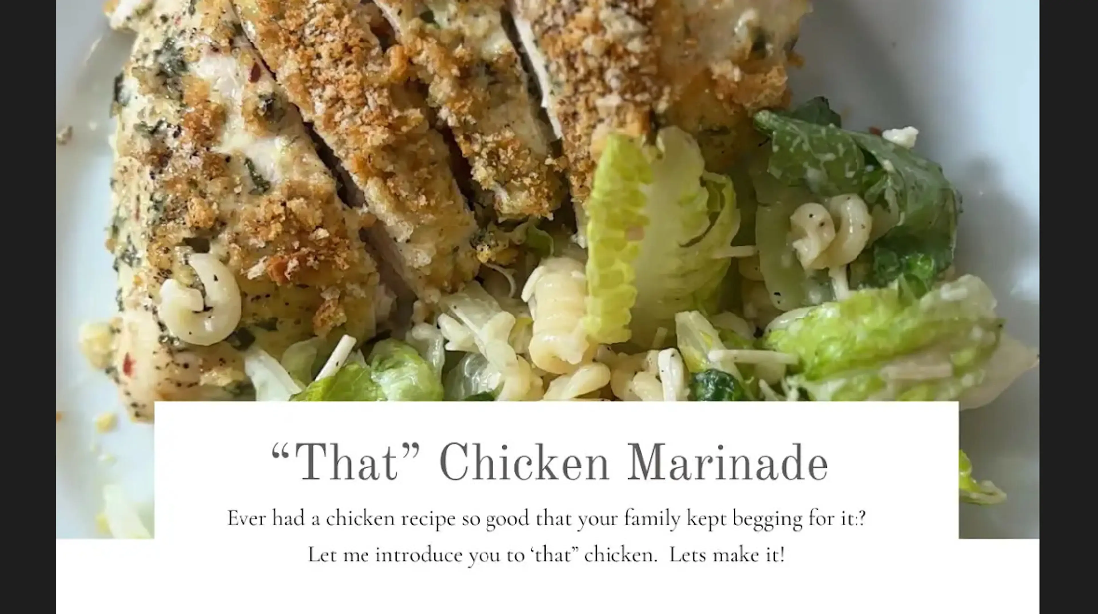 “that” Chicken Marinade