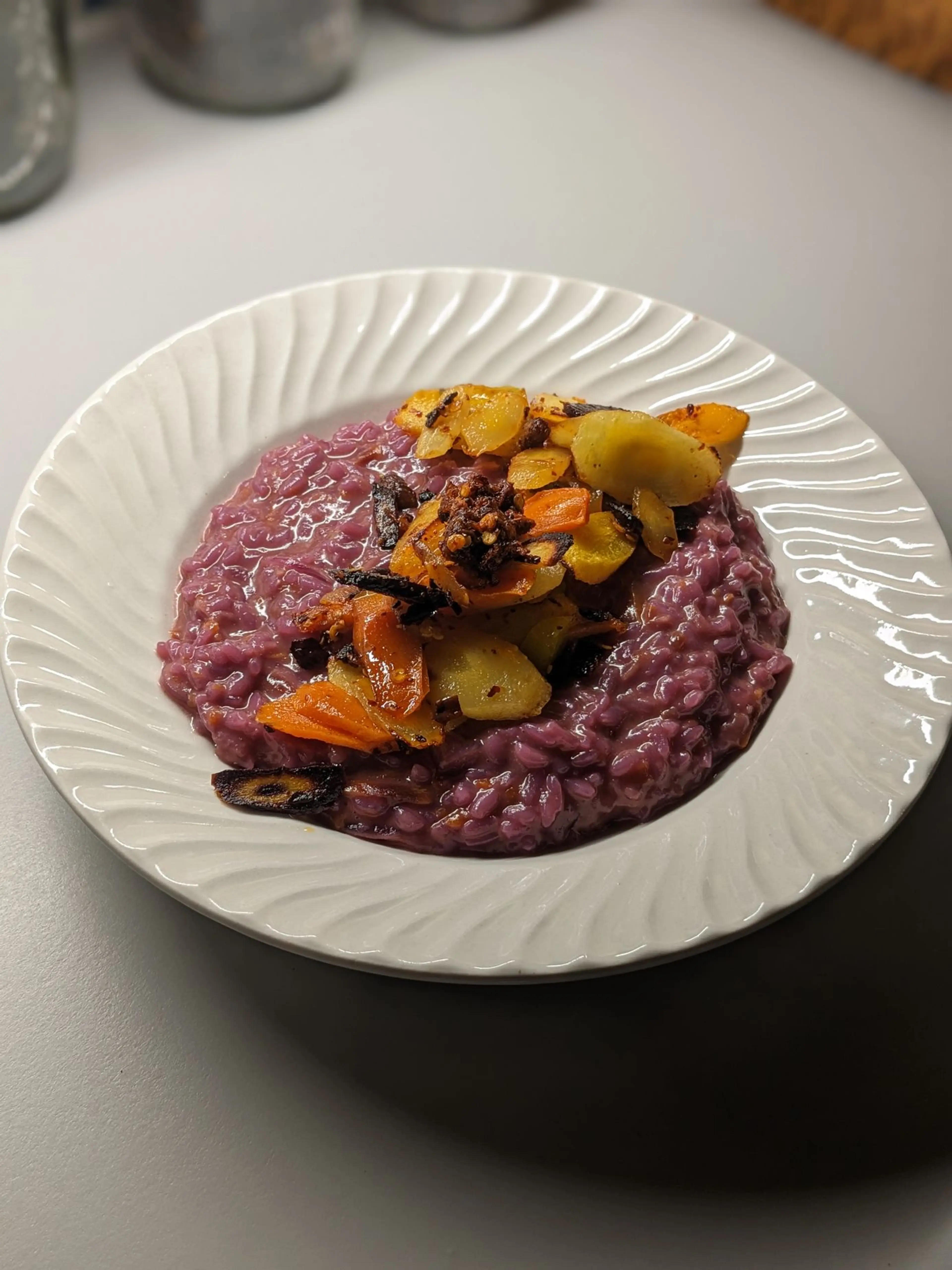 Carrot Risotto With Chile Crisp