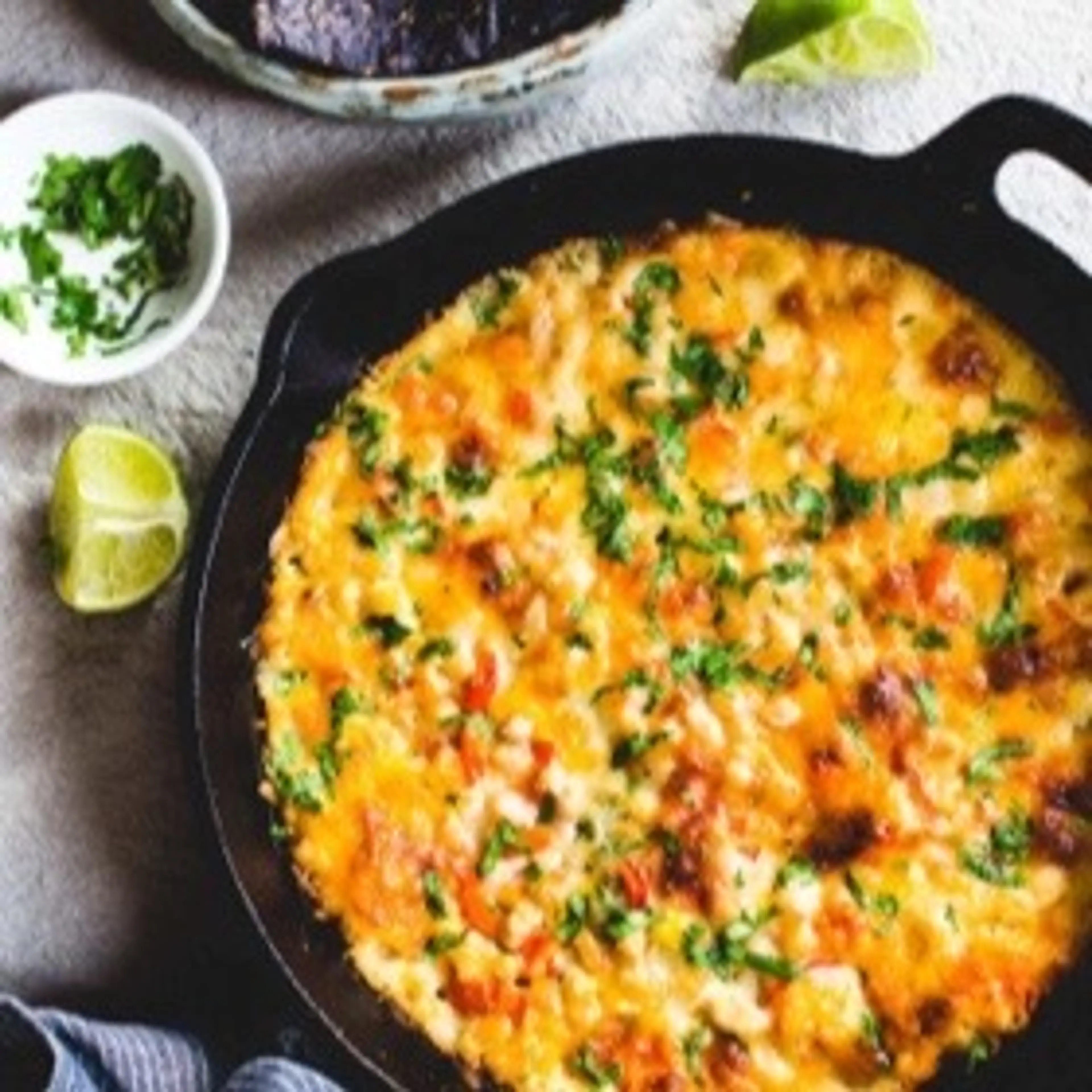 Skillet White Chicken Chili Dip