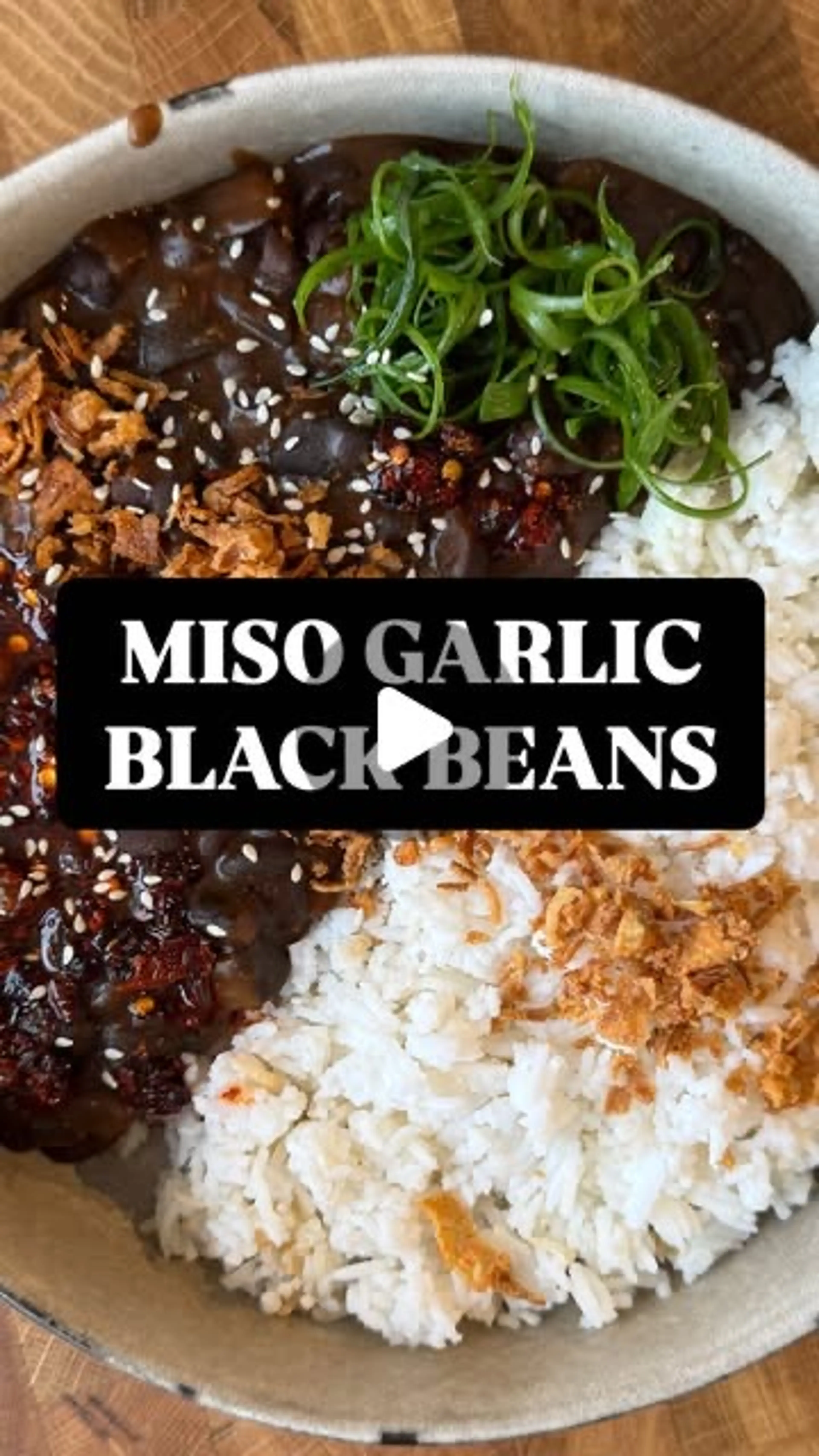 Miso garlic black Beans