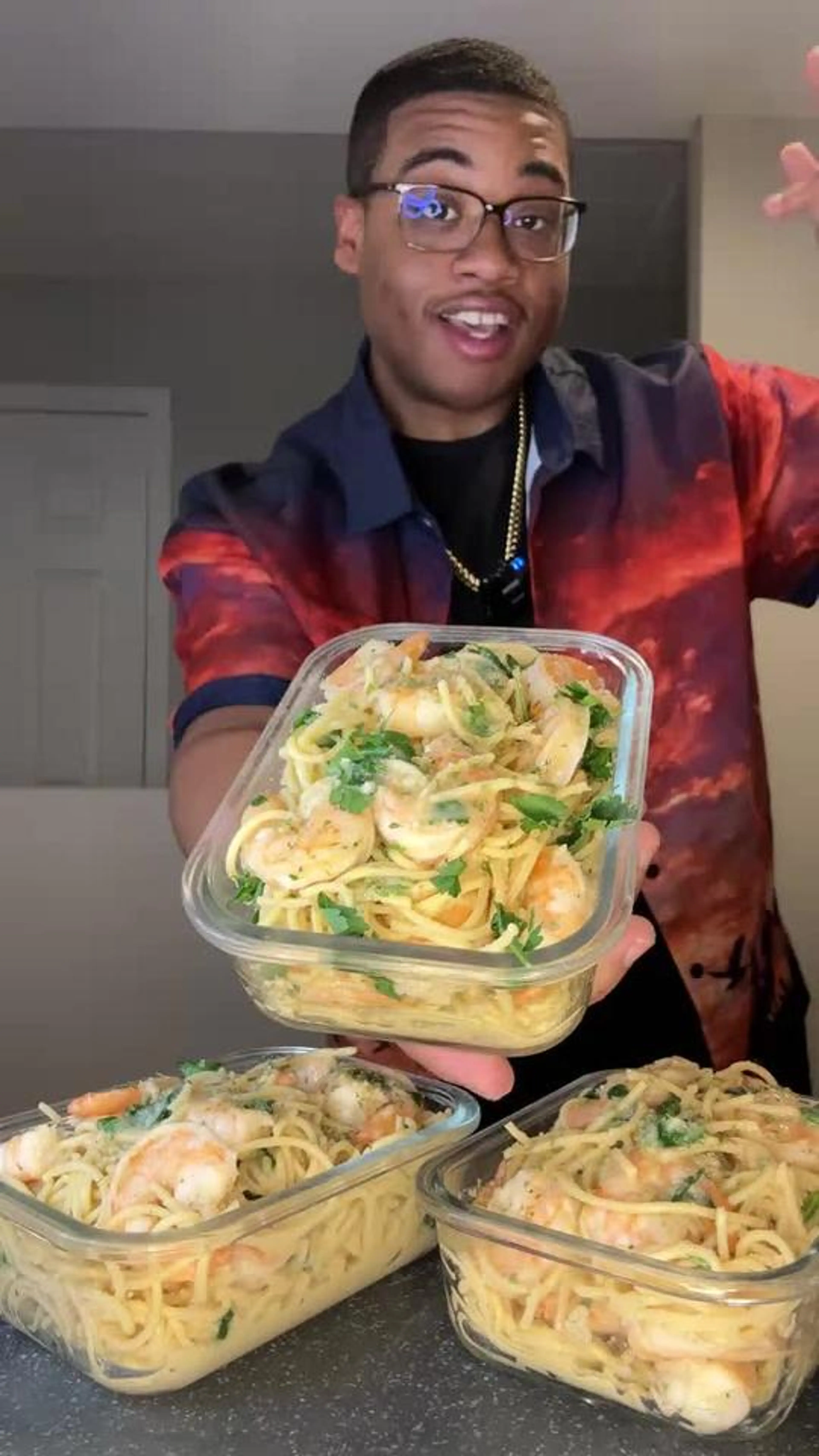 Shrimp Scampi Pasta Meal Prep