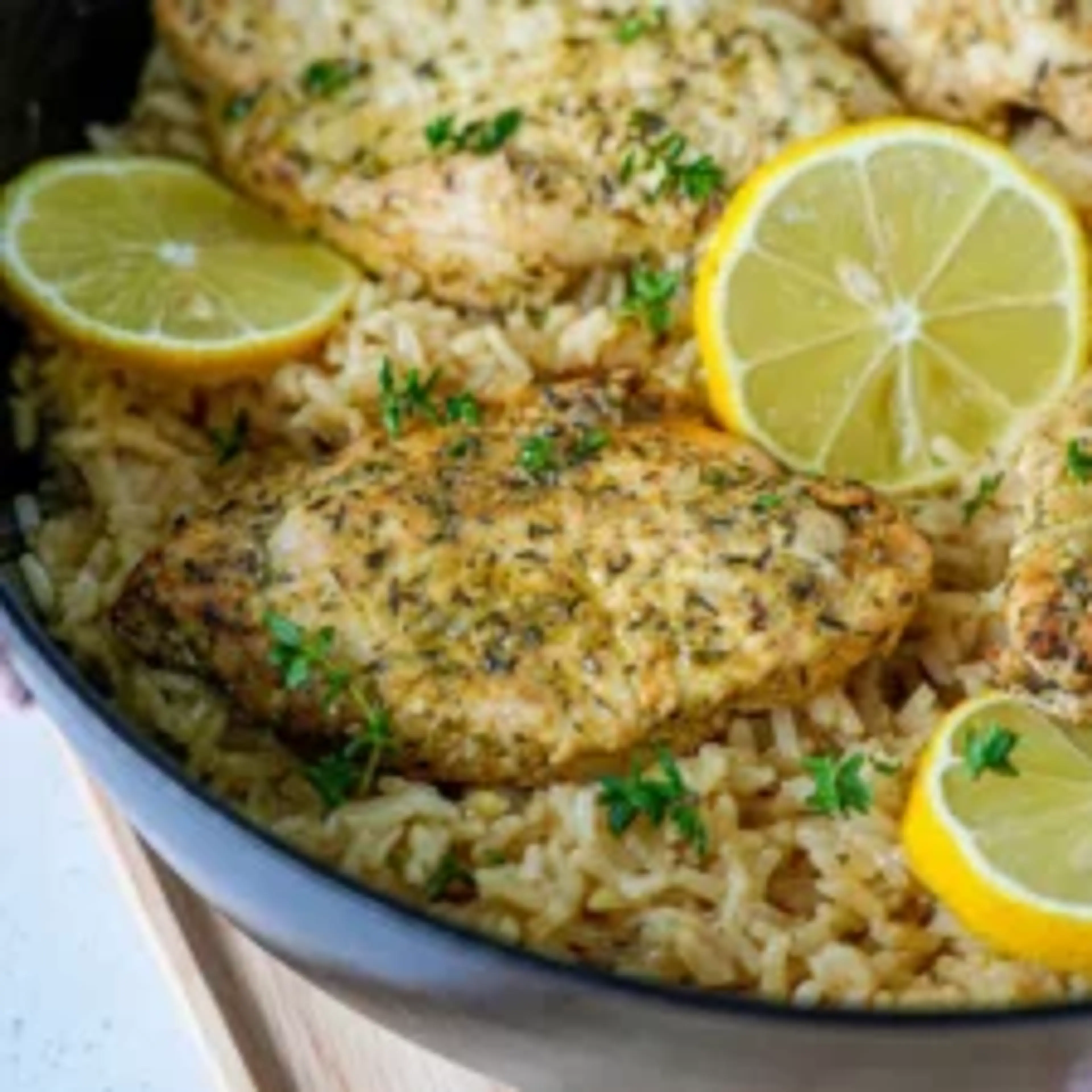 One-pan Lemon Herb Chicken Rice