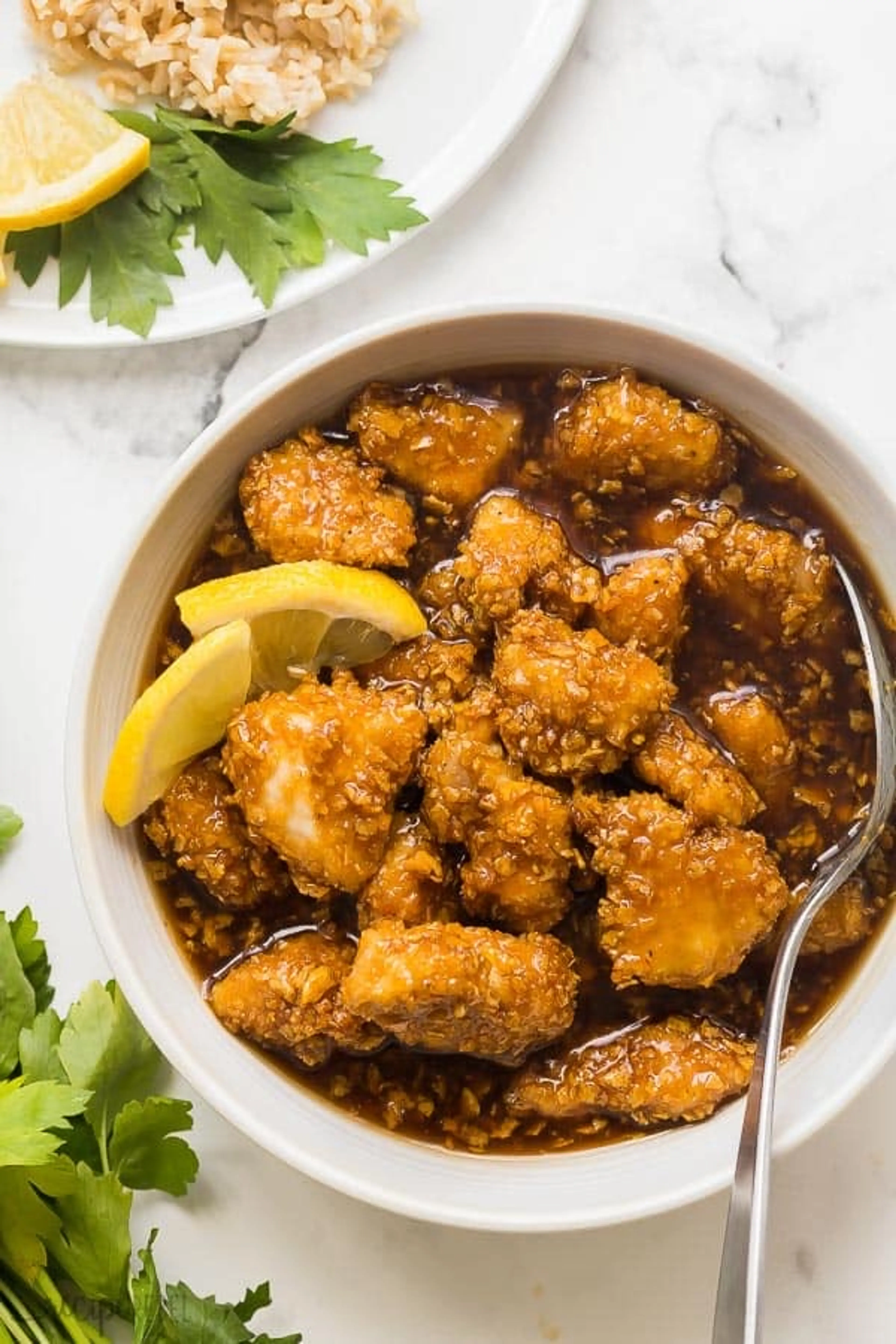 Baked Honey Lemon Chicken.