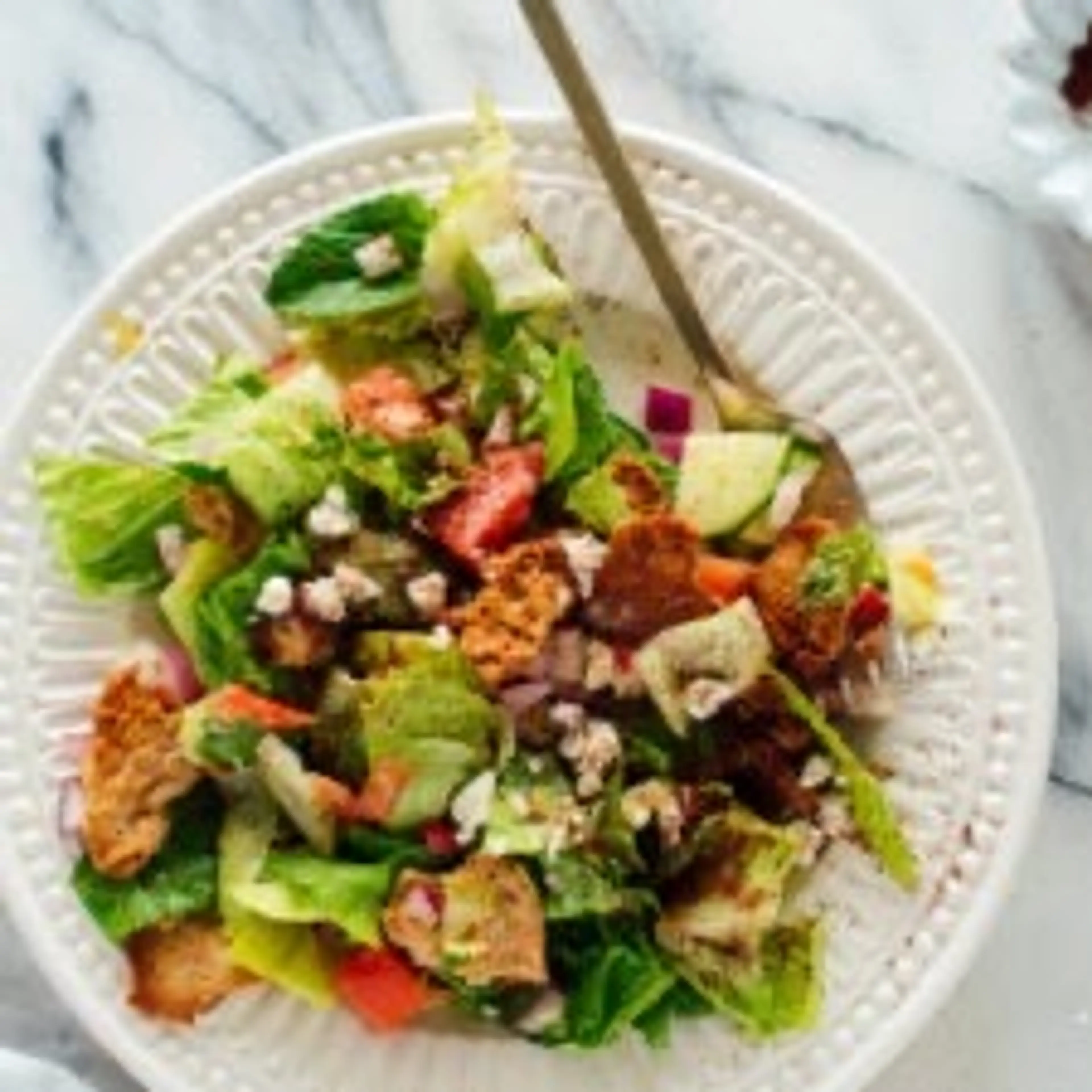 Fattoush Salad with Mint Dressing