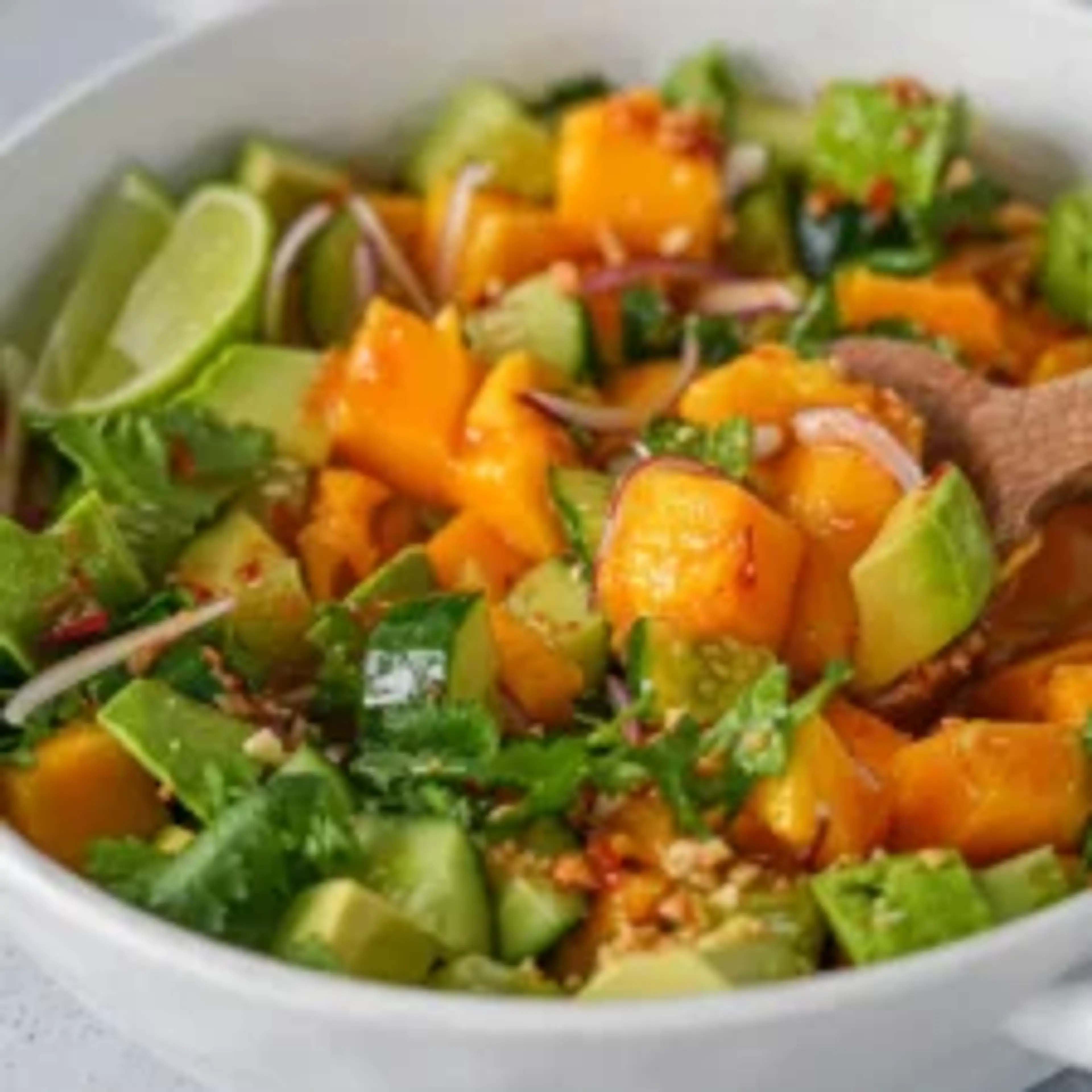 Mango Salad with Sweet Chilli Lime Dressing
