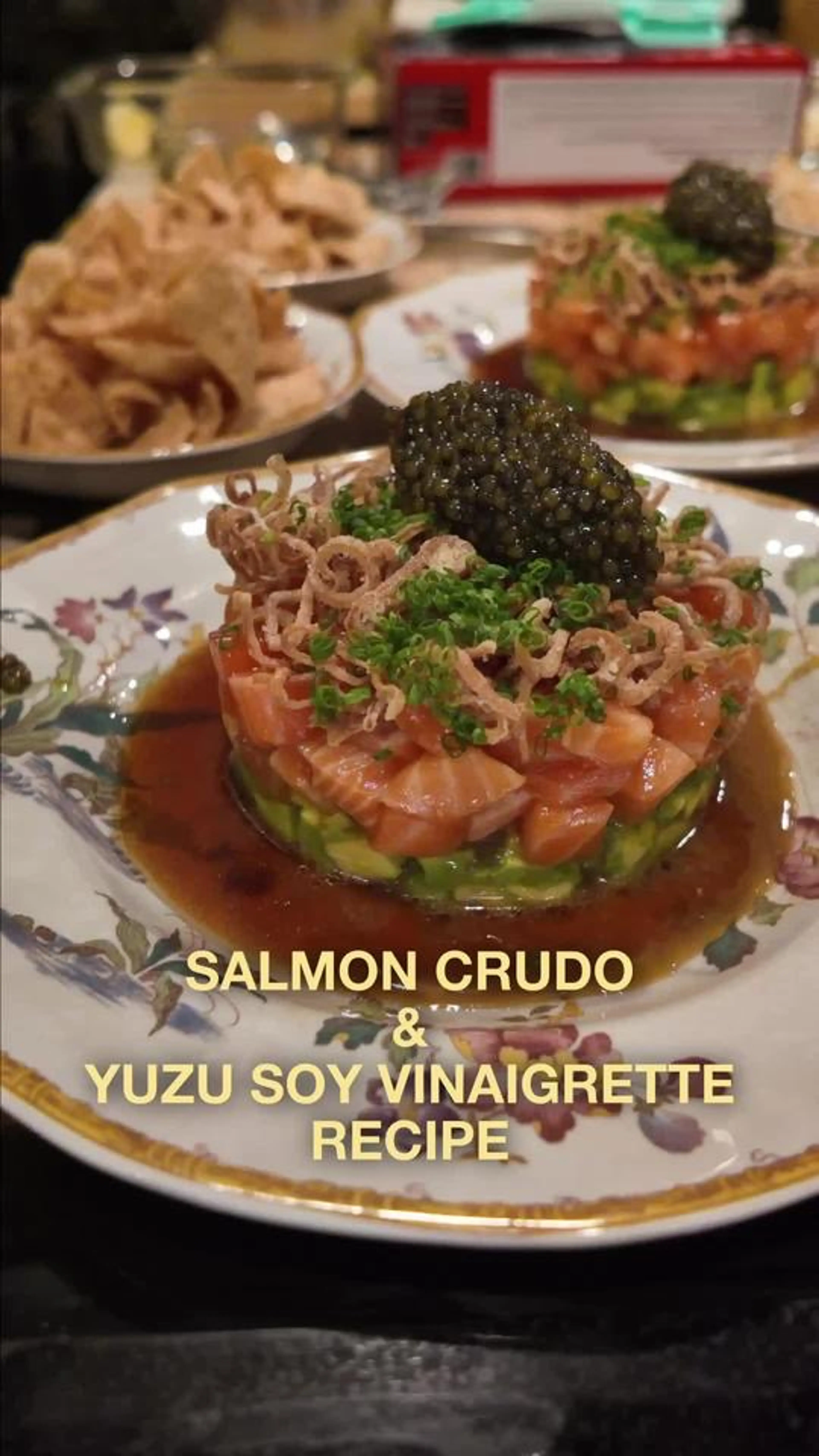 Recipe for My Clients Favorite Salmon Crudo and Yuzu Soy Vin