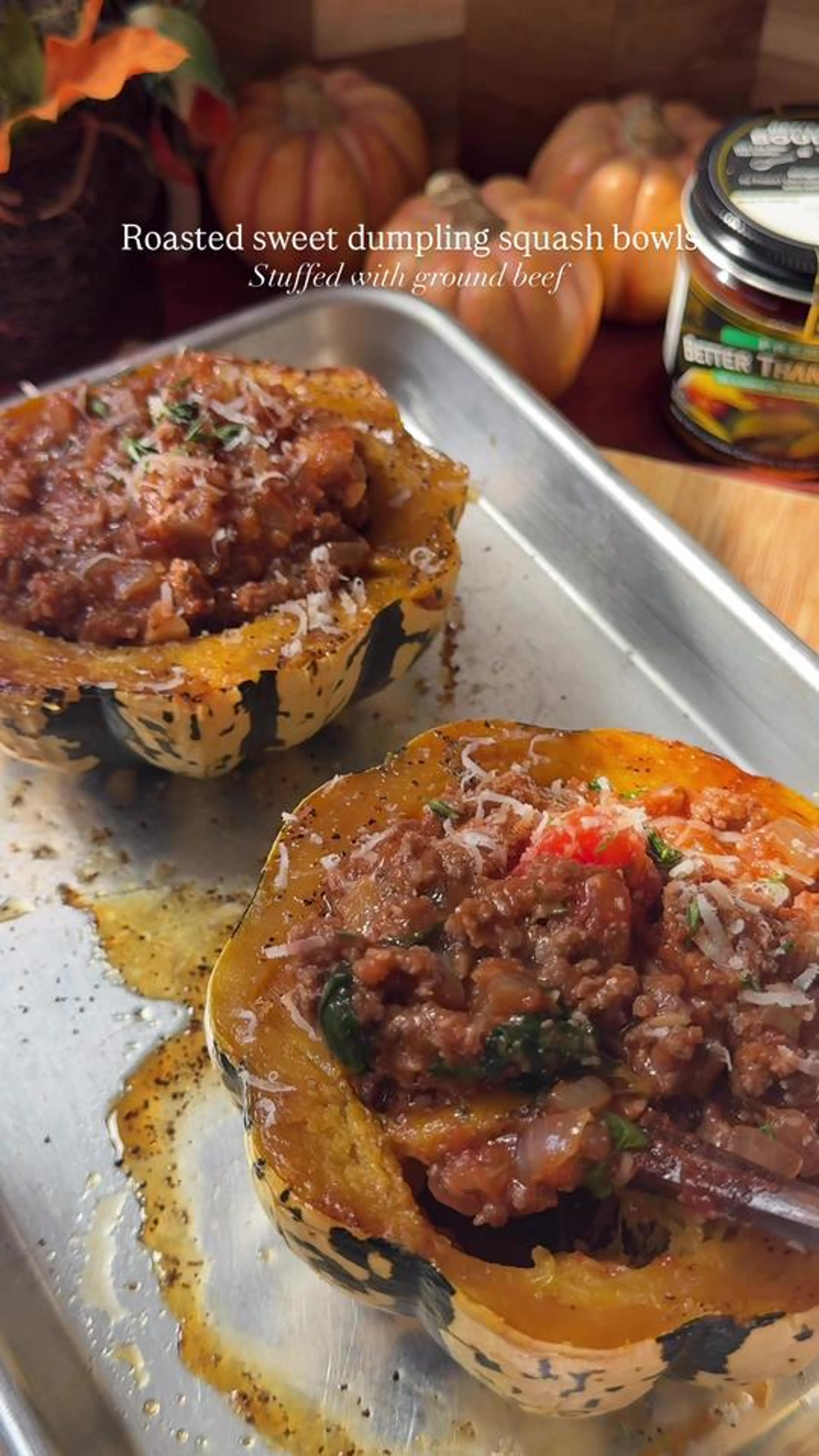 Stuffed Dumpling Squash Bowls Using @betterthanbouillon Vege