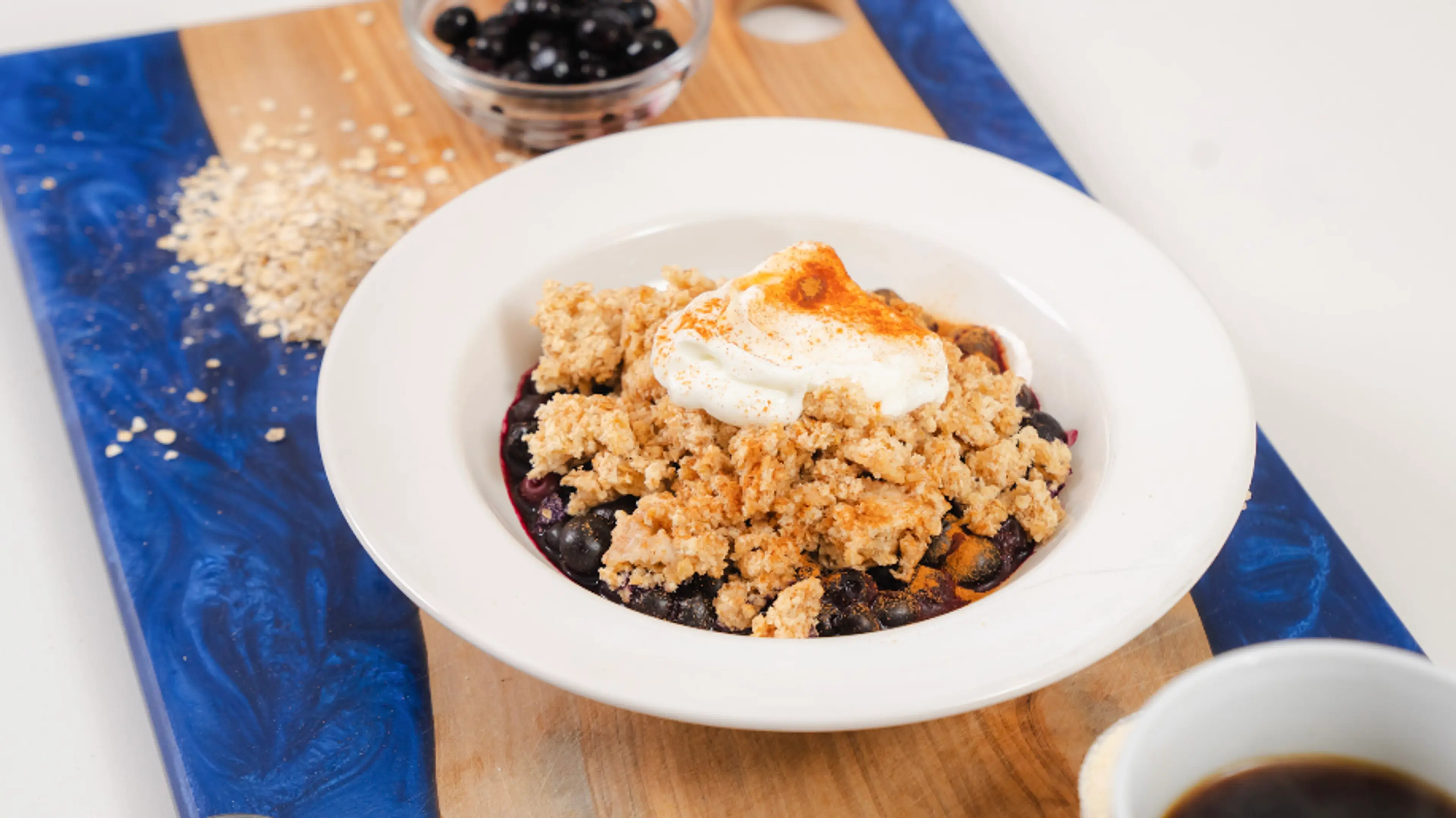 5 Minute Blueberry Crisp