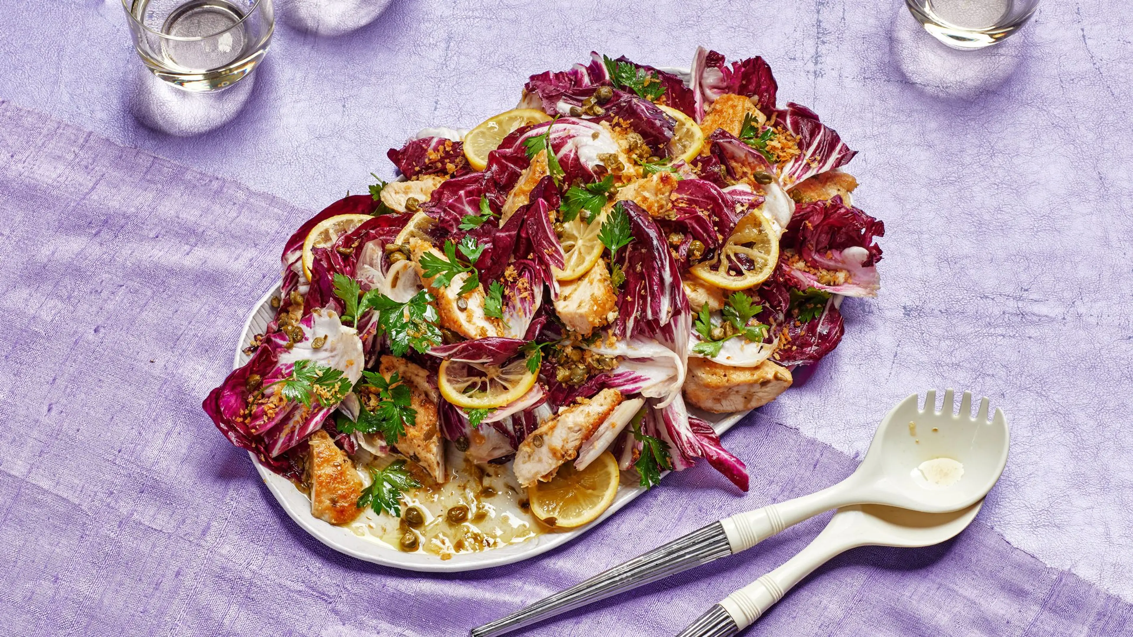 Warm Chicken Piccata Salad