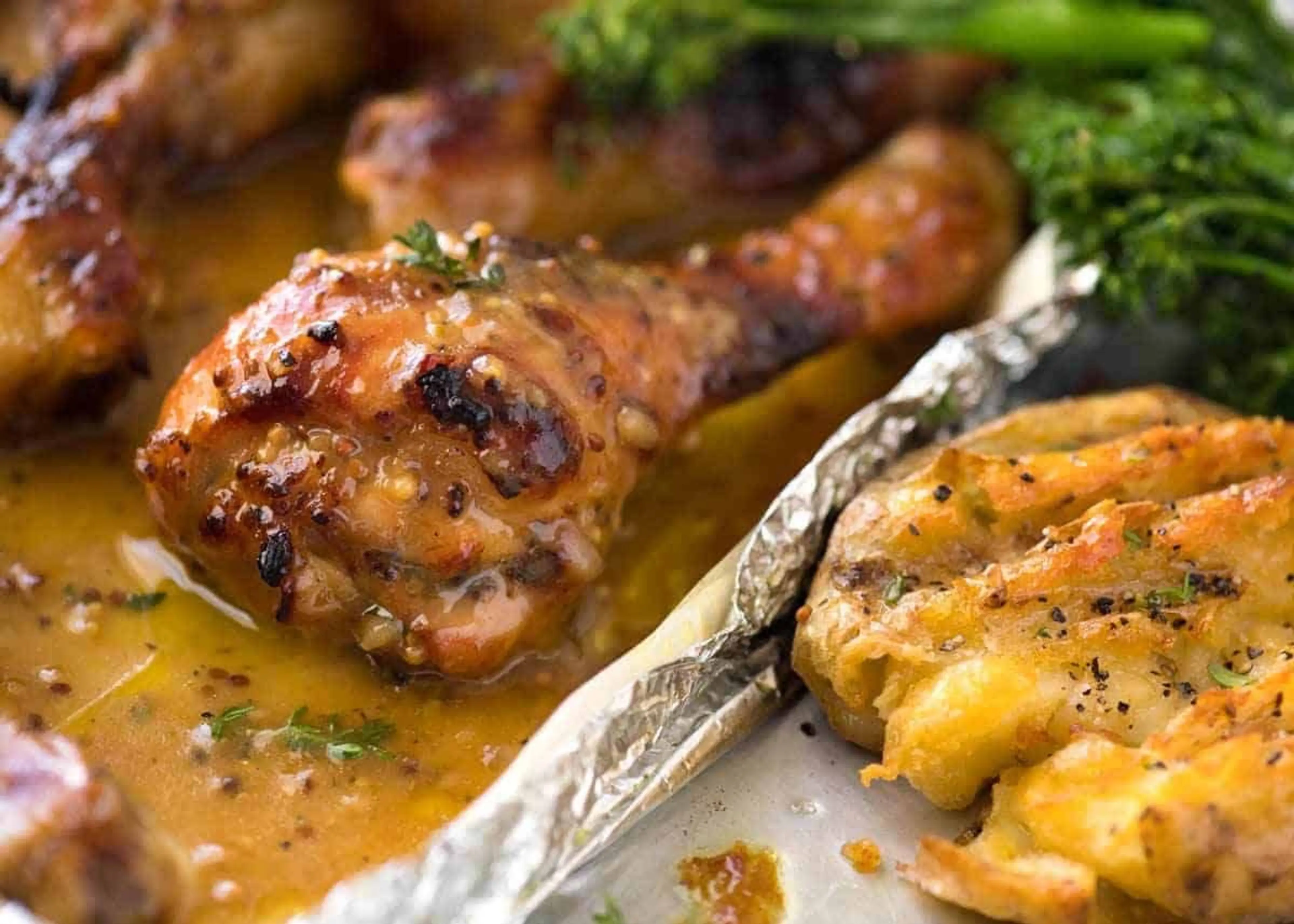 Honey Mustard Baked Chicken Drumsticks